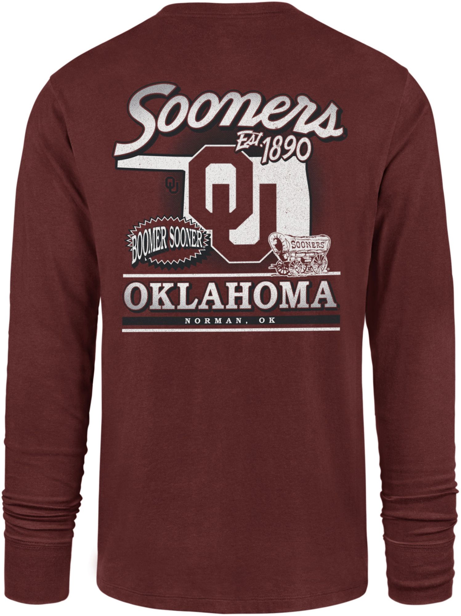 '47 Men's Oklahoma Sooners Red Regional Backer Long Sleeve T-Shirt product image