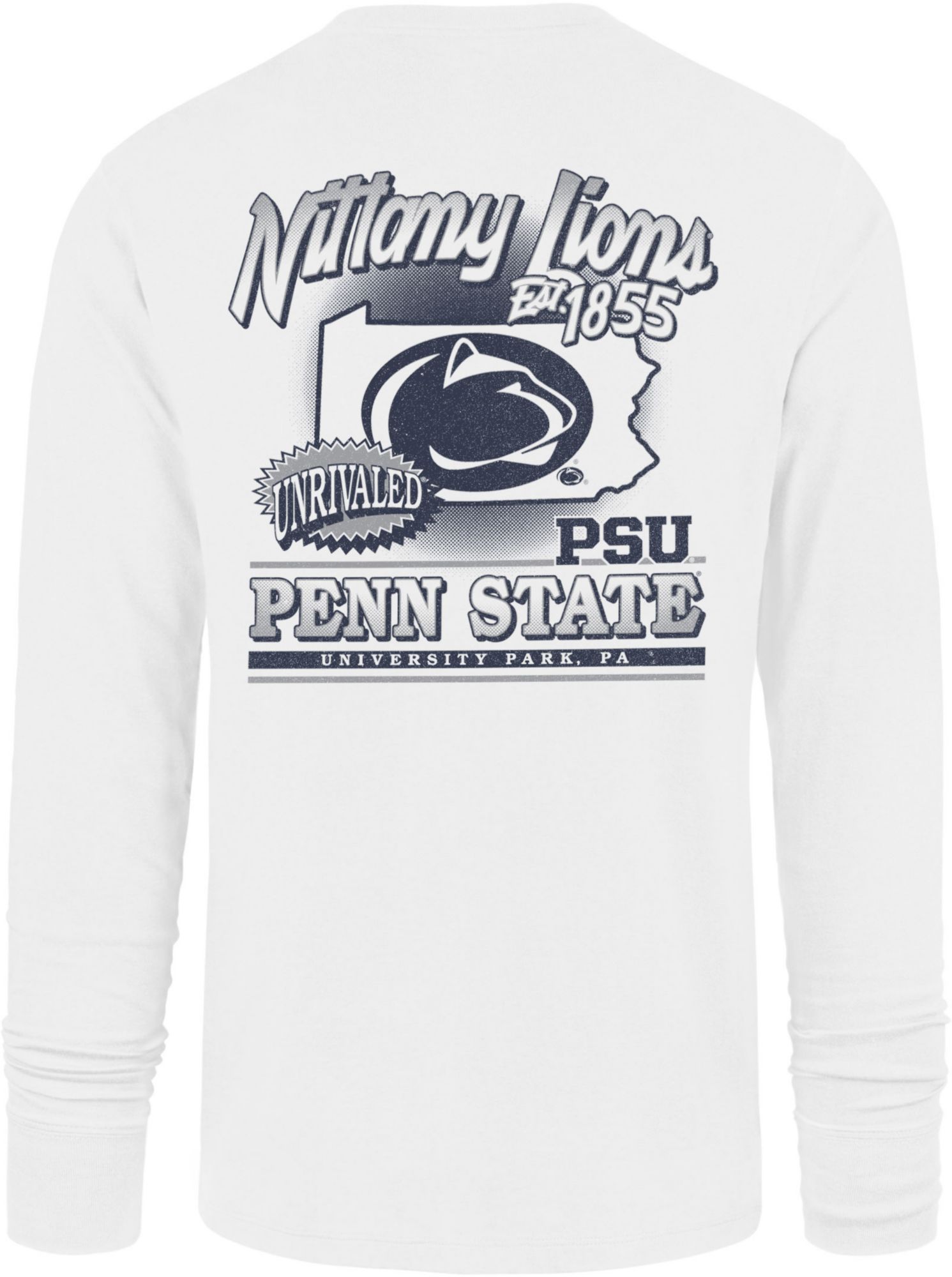 '47 Men's Penn State Nittany Lions White Wash Regional Backer Long Sleeve T-Shirt product image