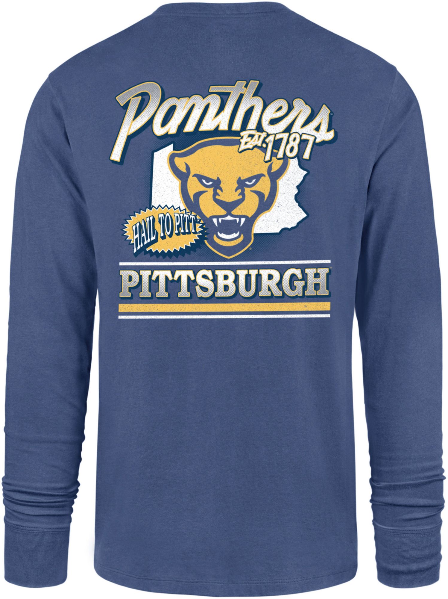 '47 Men's Pitt Panthers Cadet Blue Regional Long Sleeve T-Shirt product image