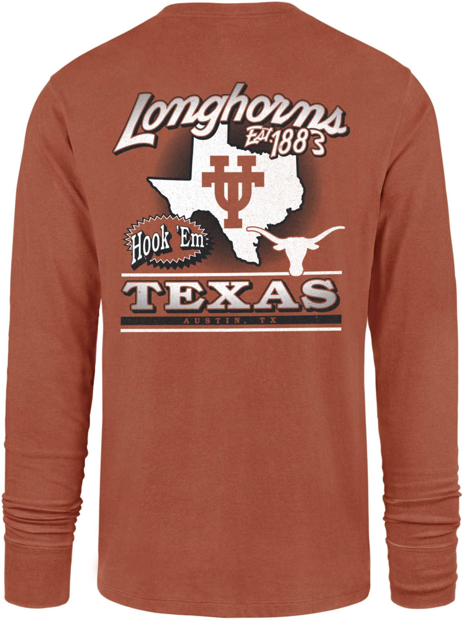 '47 Men's Texas Longhorns Orange Regional Backer Long Sleeve T-Shirt product image
