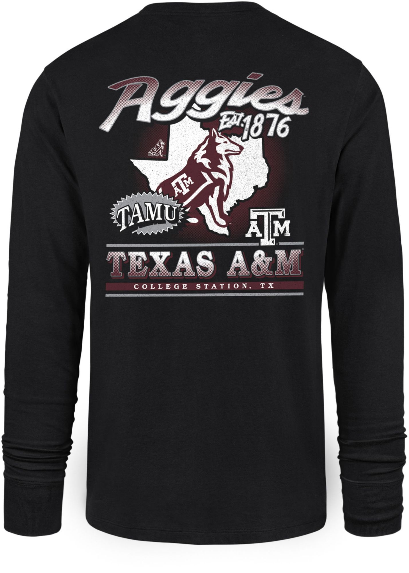 '47 Men's Texas A&M Aggies Black Regional Backer Long Sleeve T-Shirt product image
