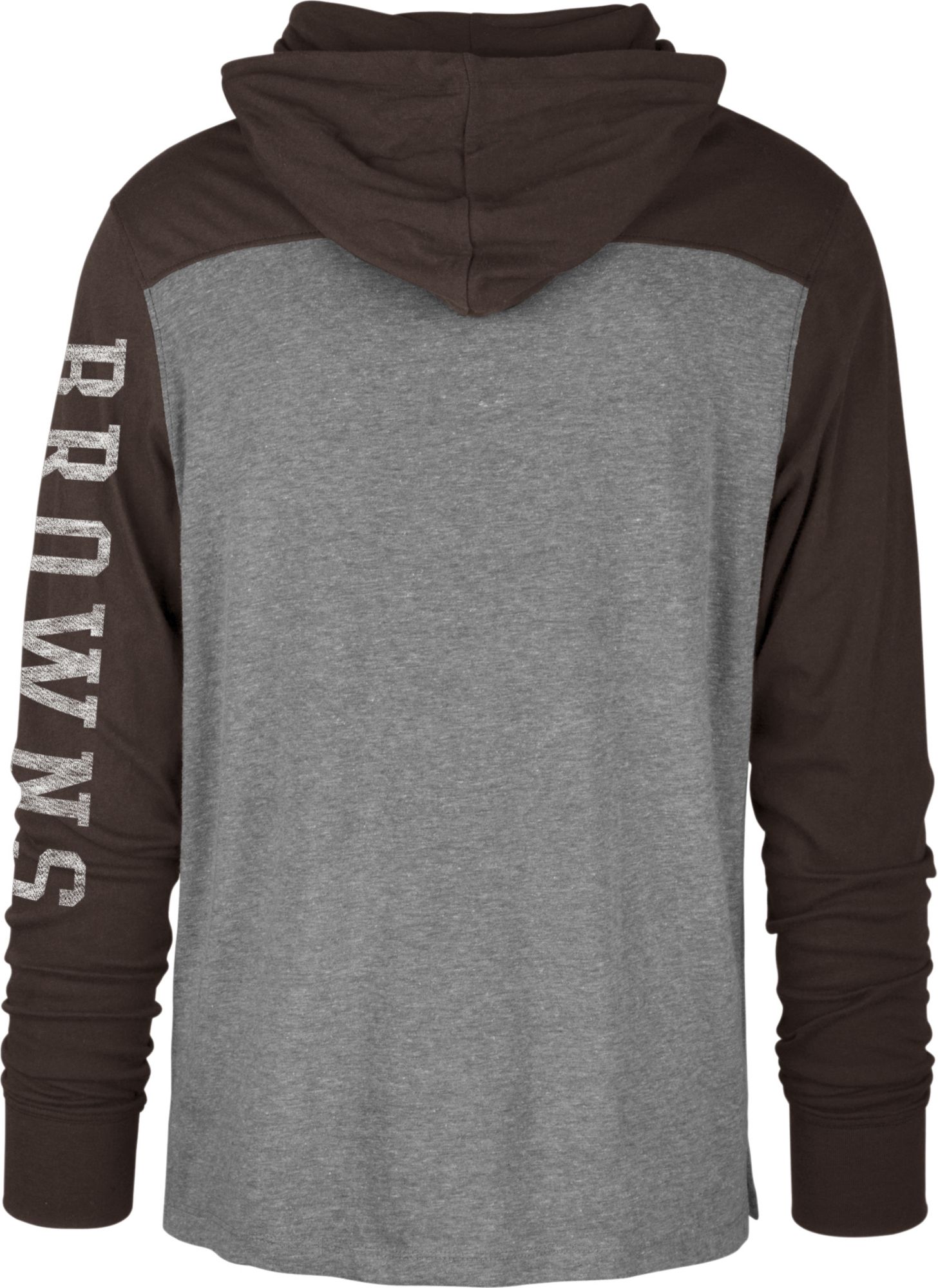 '47 Men's Cleveland Browns Grey Hooded Long Sleeve Shirt product image