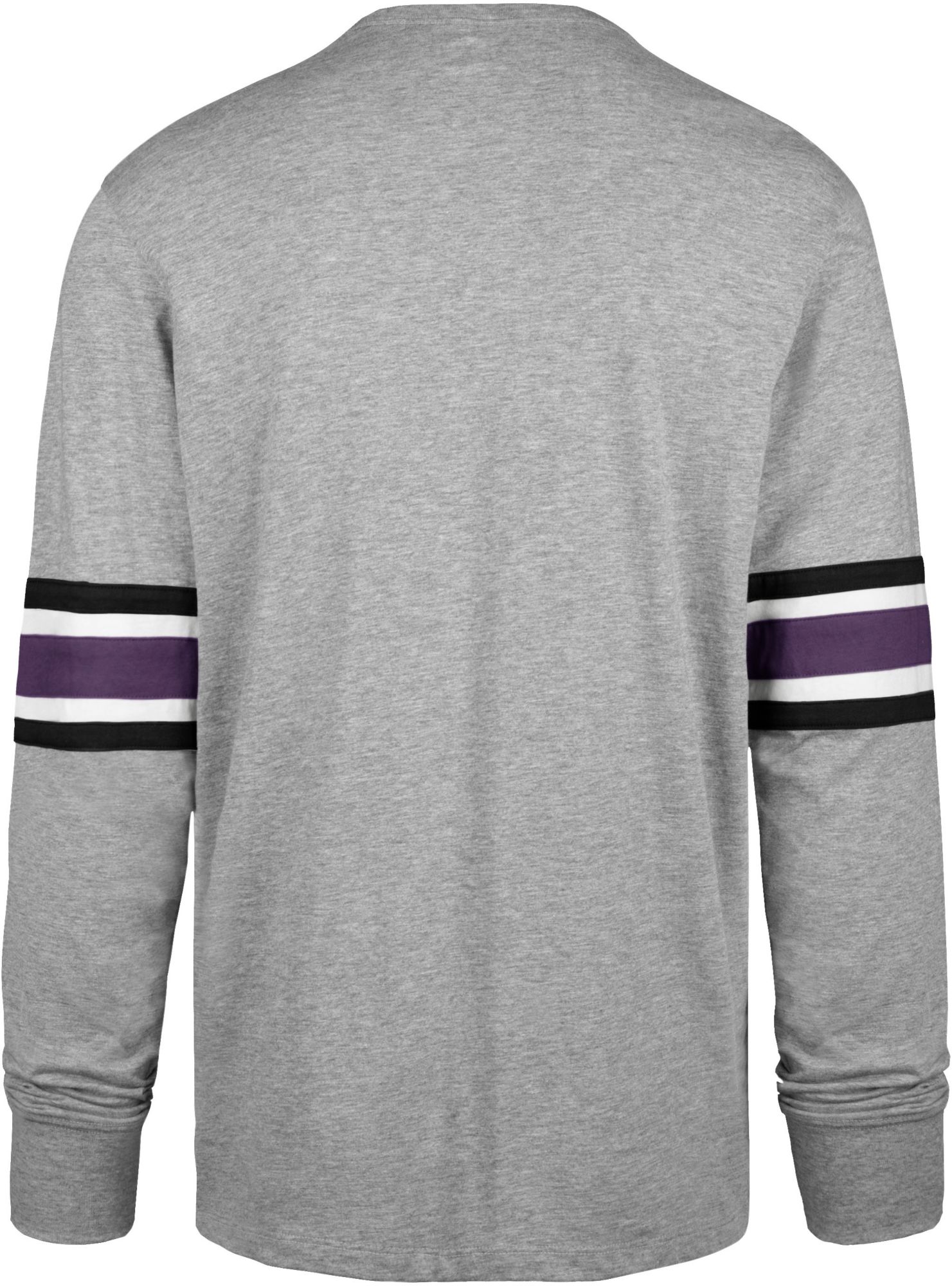 '47 Men's Baltimore Ravens Cover 2 Grey Long Sleeve T-Shirt