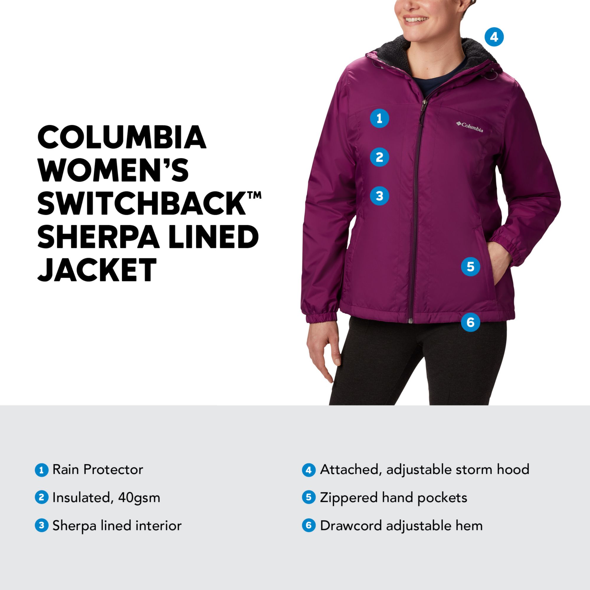 columbia switchback sherpa lined jacket