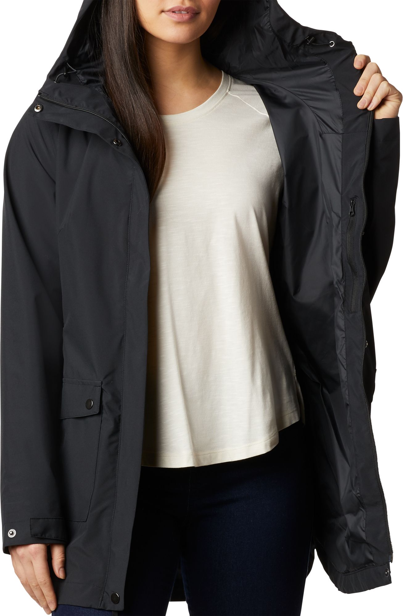 columbia women's here and there trench jacket