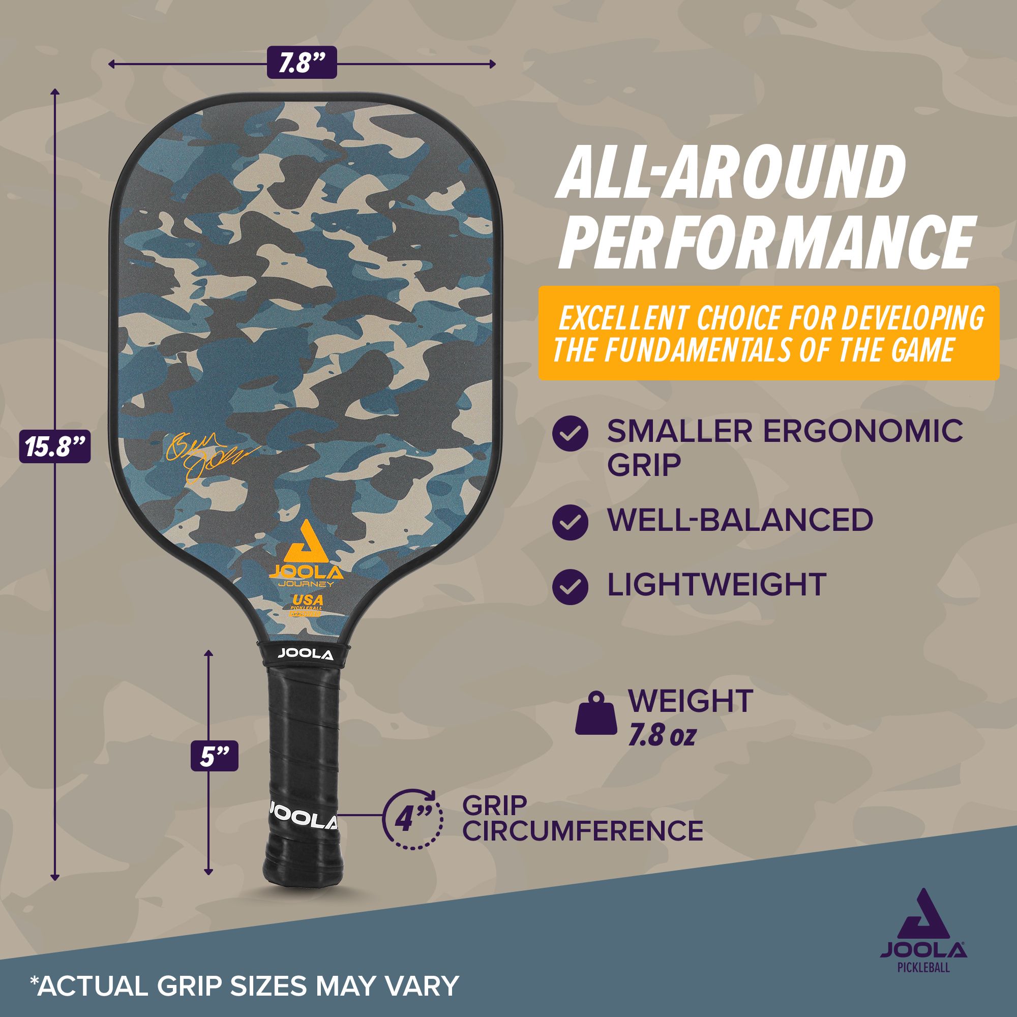 JOOLA Journey Camo Pickleball Paddle