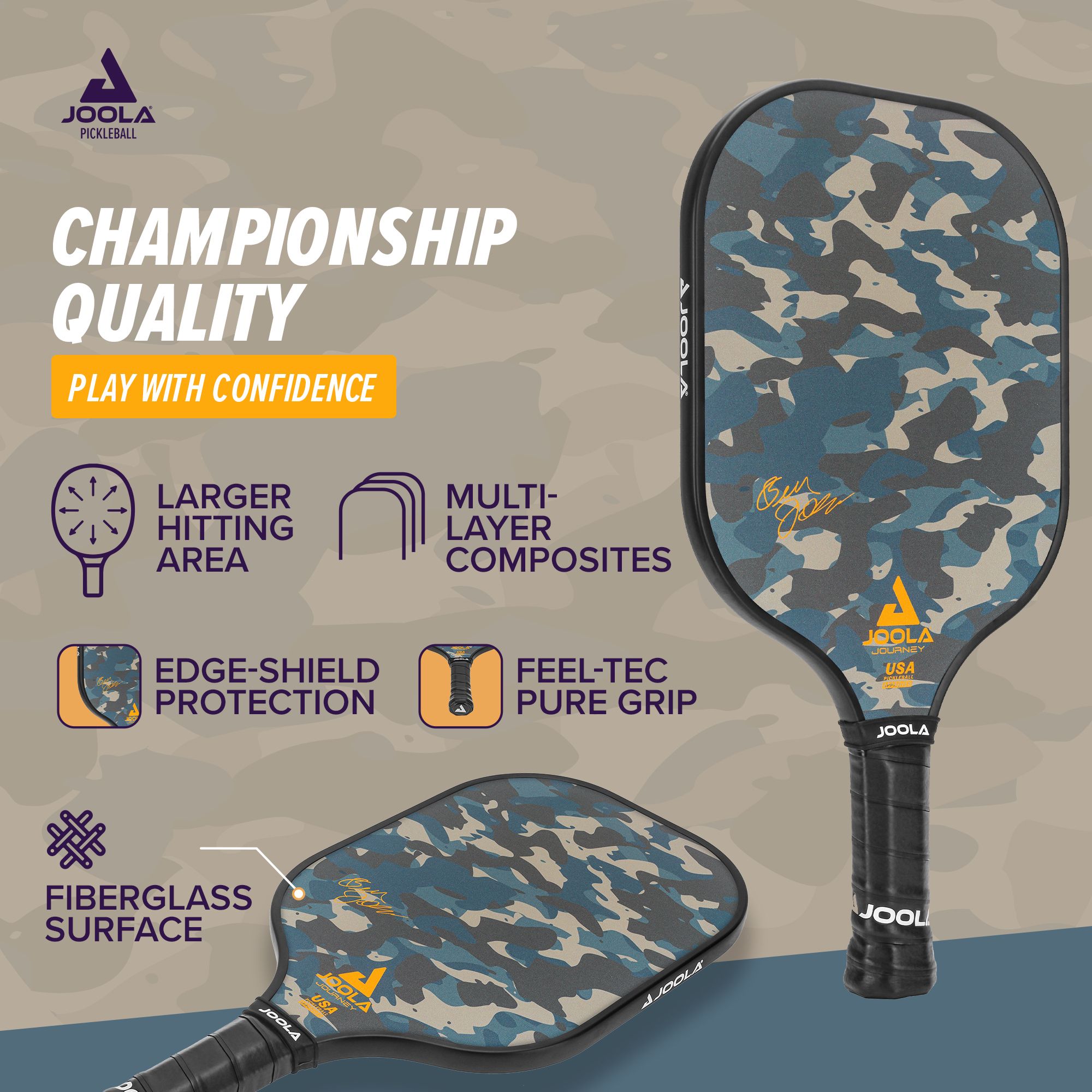 JOOLA Journey Camo Pickleball Paddle