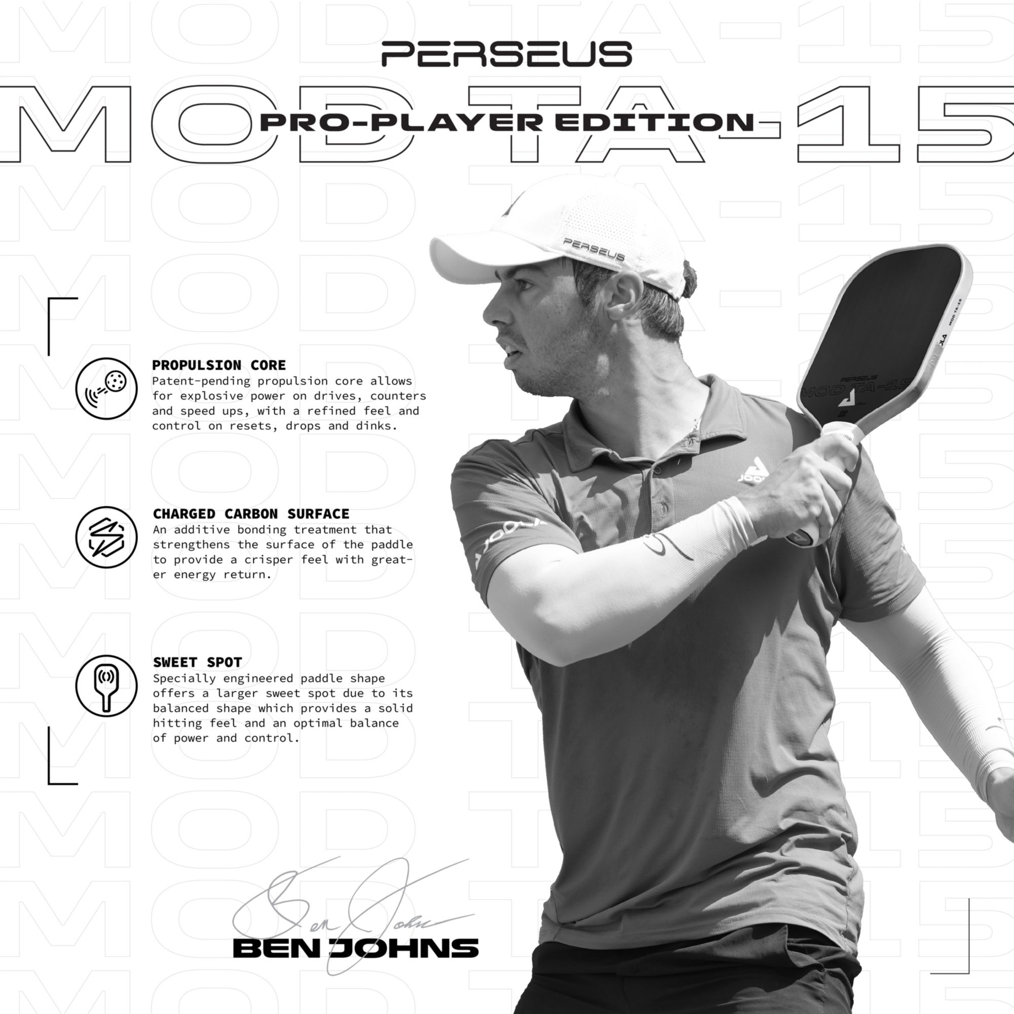 JOOLA Perseus MOD TA-15 16mm Pickleball Paddle product image
