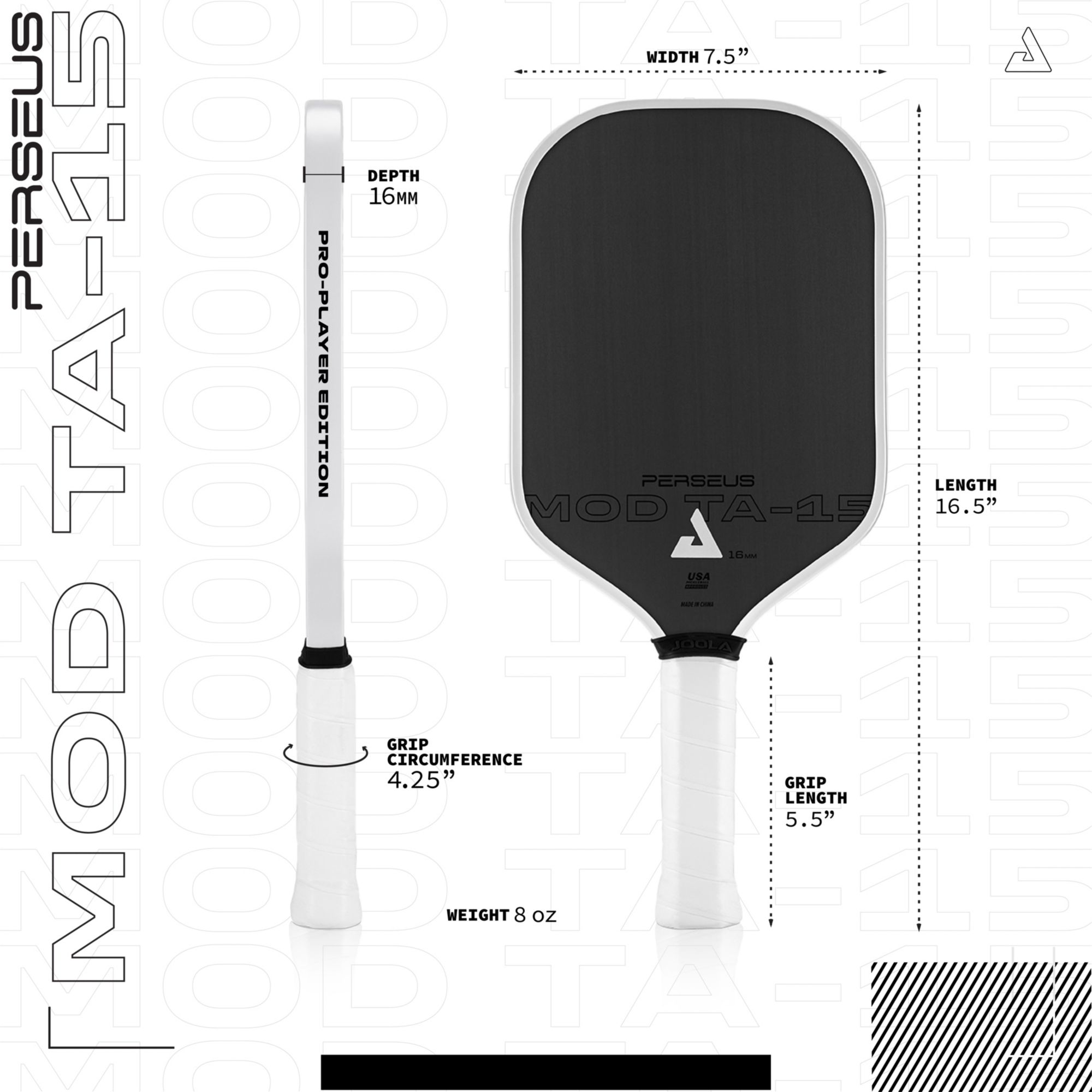 JOOLA Perseus MOD TA-15 16mm Pickleball Paddle product image