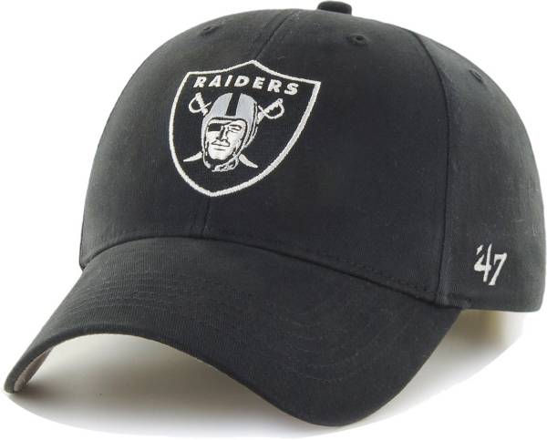 Preschool '47 Black Las Vegas Raiders Logo MVP Adjustable Hat