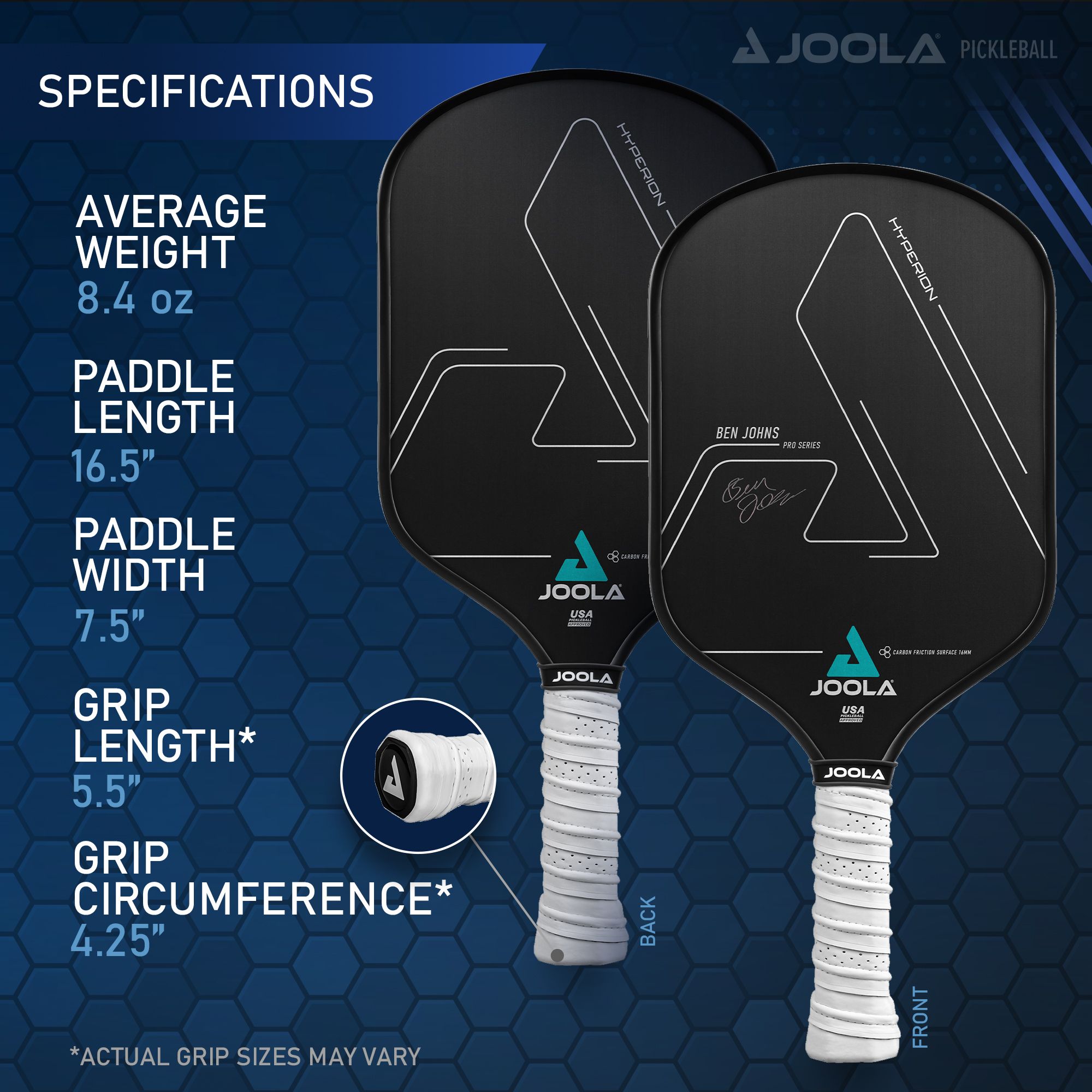 JOOLA Ben John's Hyperion CFS 16mm Pro Pickleball Paddle product image