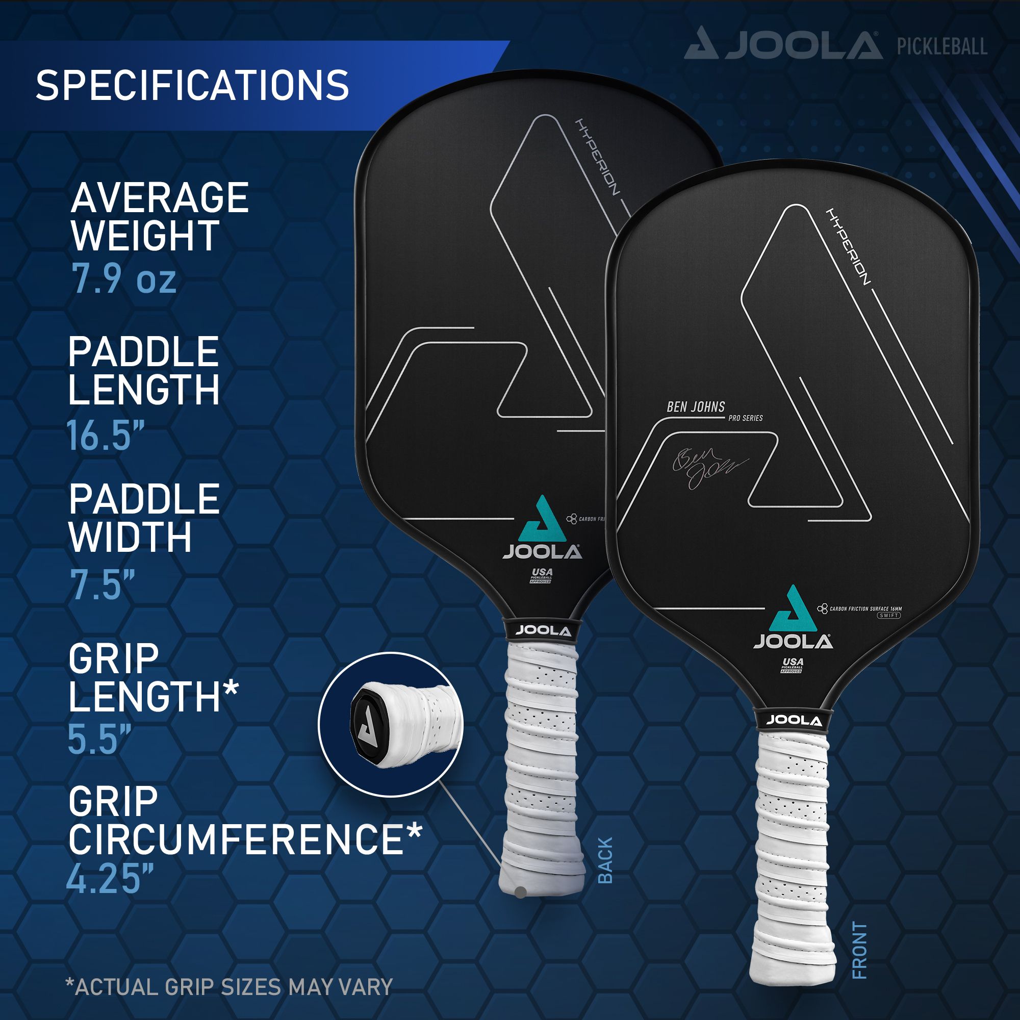 JOOLA Ben Johns Hyperion CFS 16mm SWIFT Pickleball Paddle product image