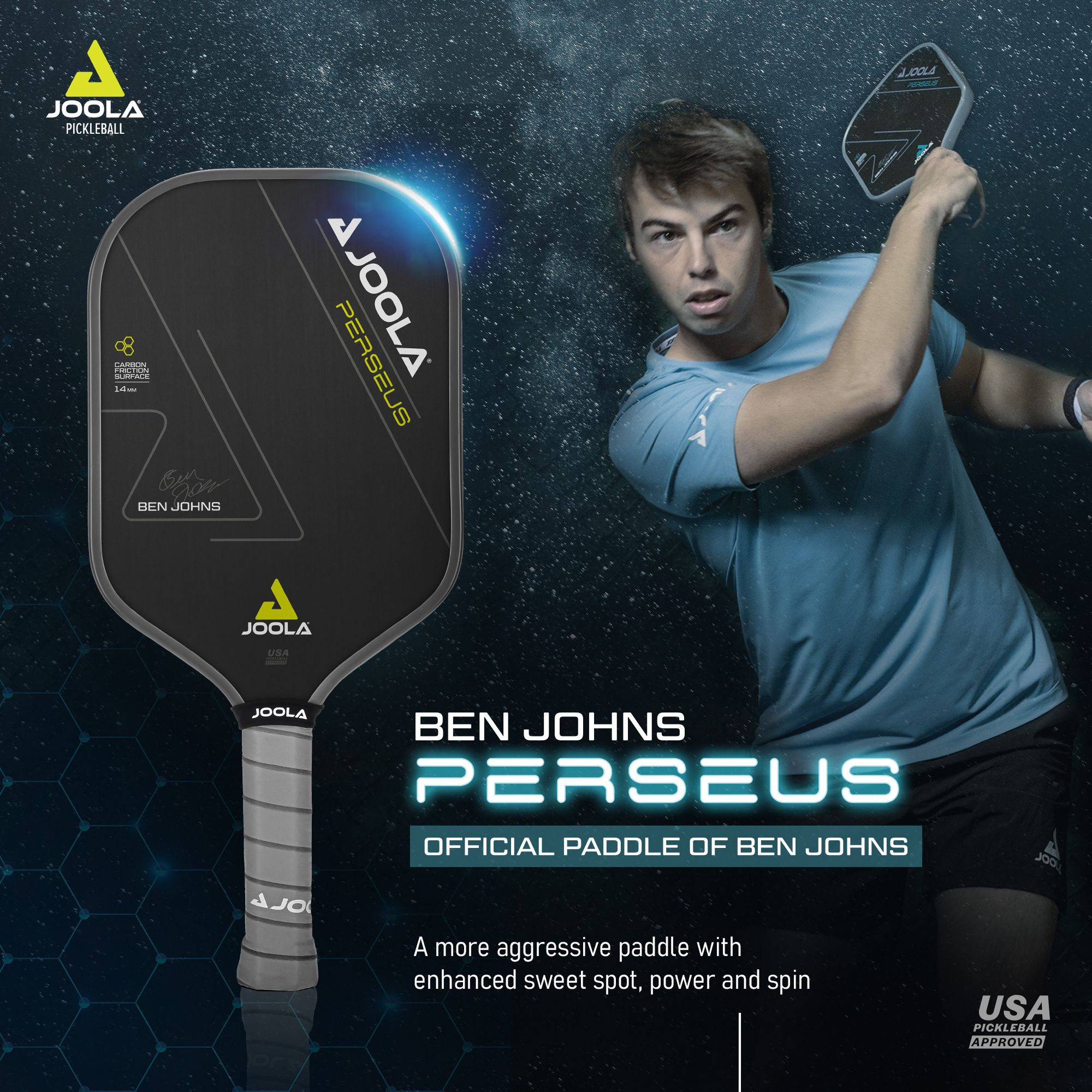 JOOLA Ben Johns Perseus CFS 14mm Pickleball Paddle product image