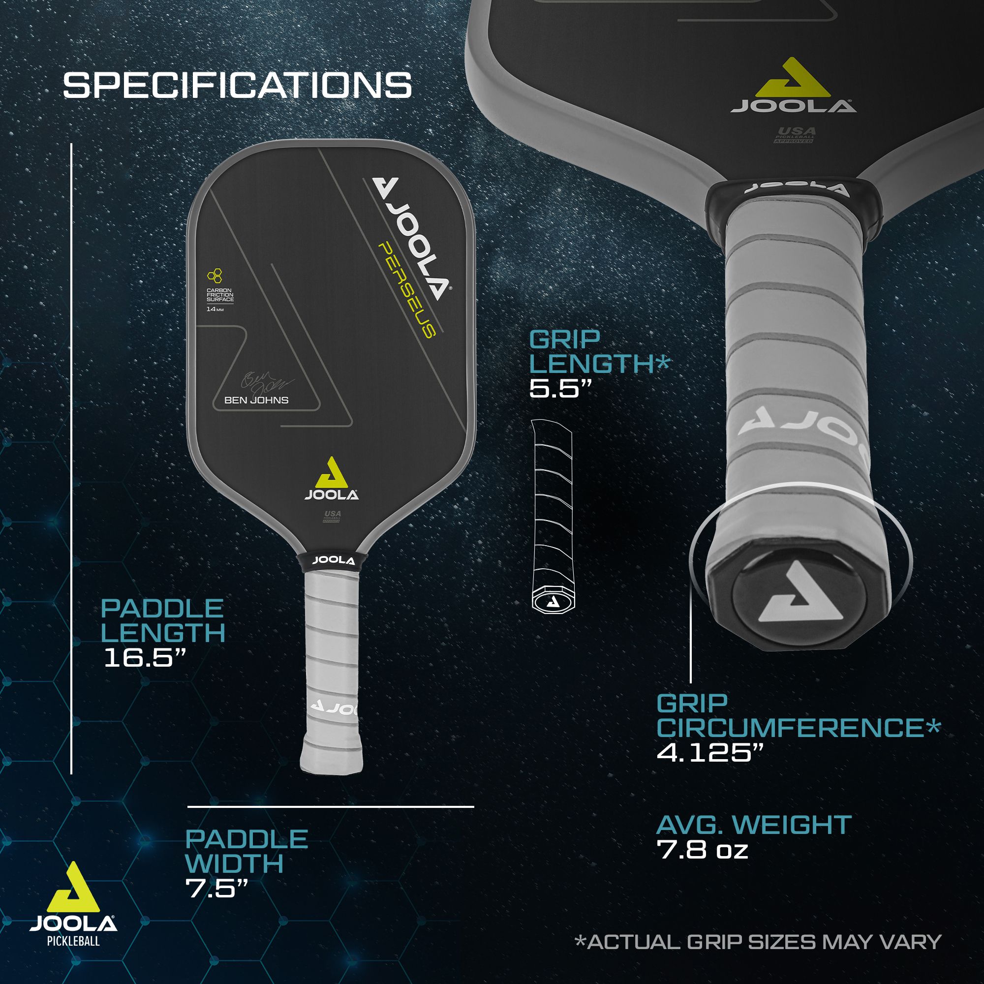JOOLA Ben Johns Perseus CFS 14mm Pickleball Paddle product image