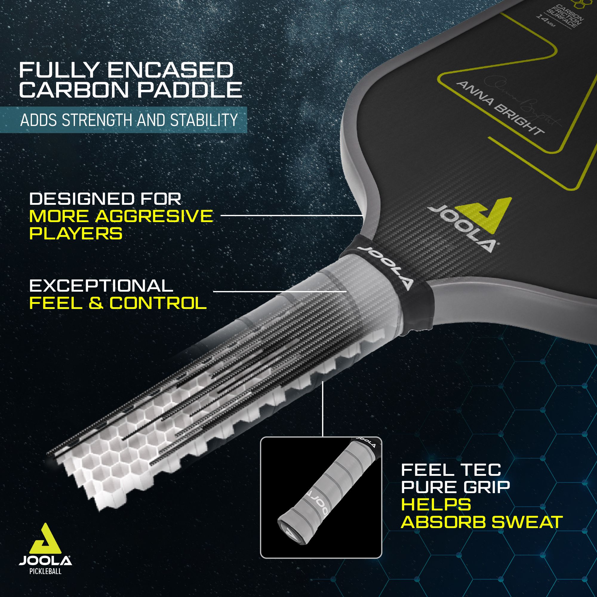 JOOLA Anna Bright Scorpeus CFS 14mm Pickleball Paddle product image