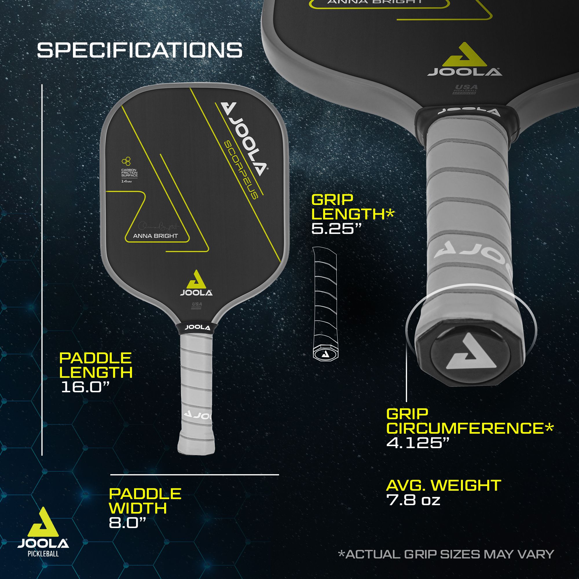 JOOLA Anna Bright Scorpeus CFS 14mm Pickleball Paddle product image
