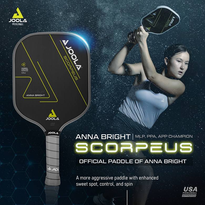 JOOLA Anna Bright Scorpeus CFS 14mm Pickleball Paddle JOOLA Anna Bright Scorpeus CFS 14mm Pickleball Paddle