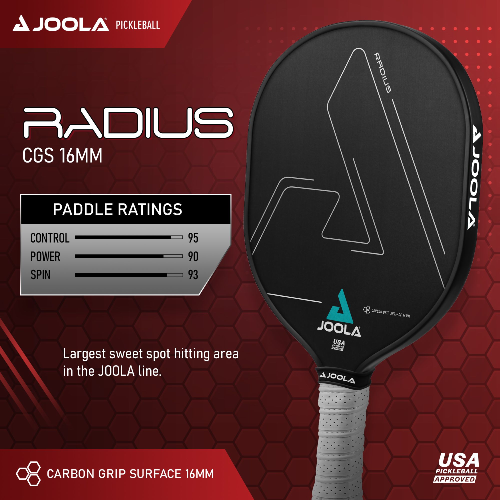 JOOLA Radius 16mm Pro Pickleball Paddle product image