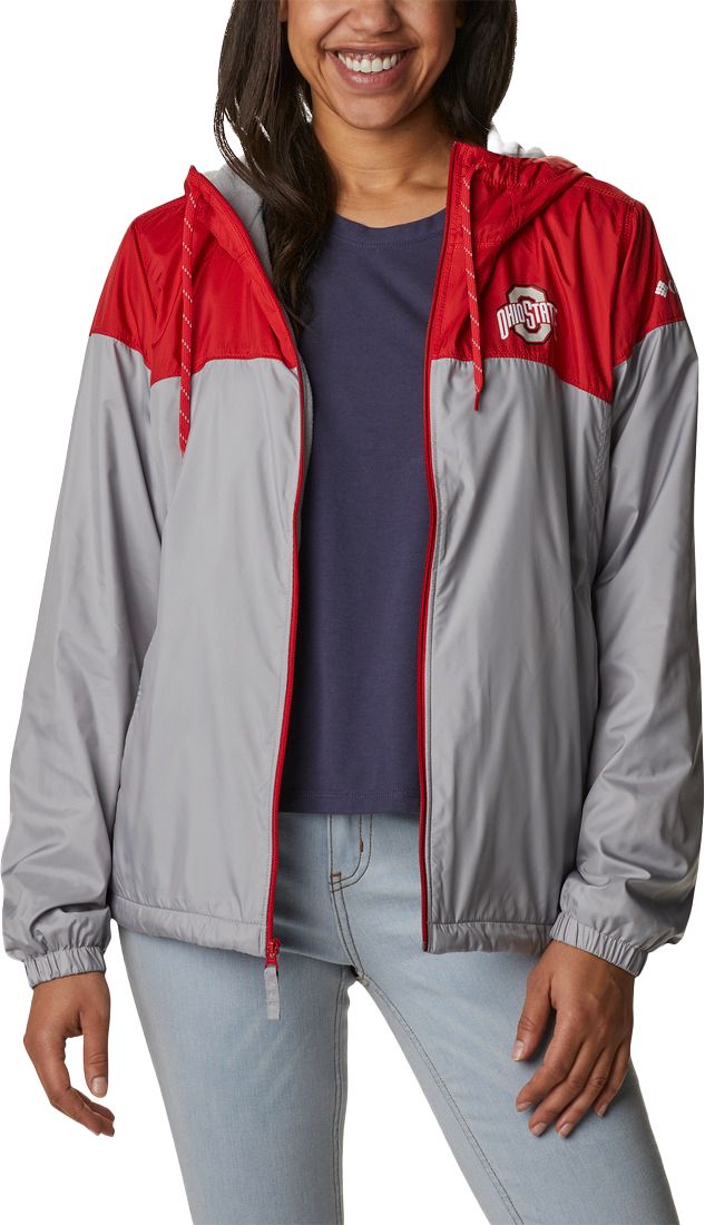 Columbia Women's Ohio State Buckeyes Red Flash Forward Wind Jacket product image