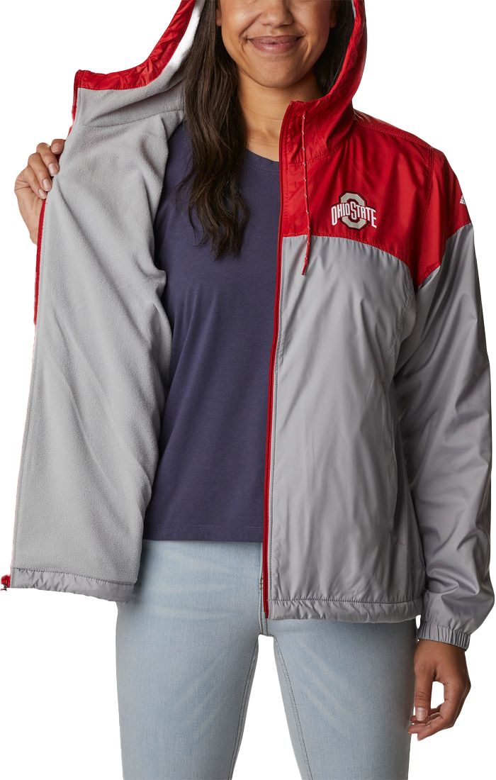 Columbia Women's Ohio State Buckeyes Red Flash Forward Wind Jacket product image
