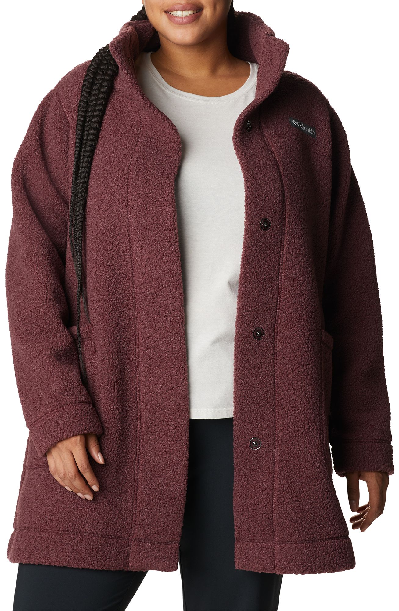 columbia panorama long jacket plus size