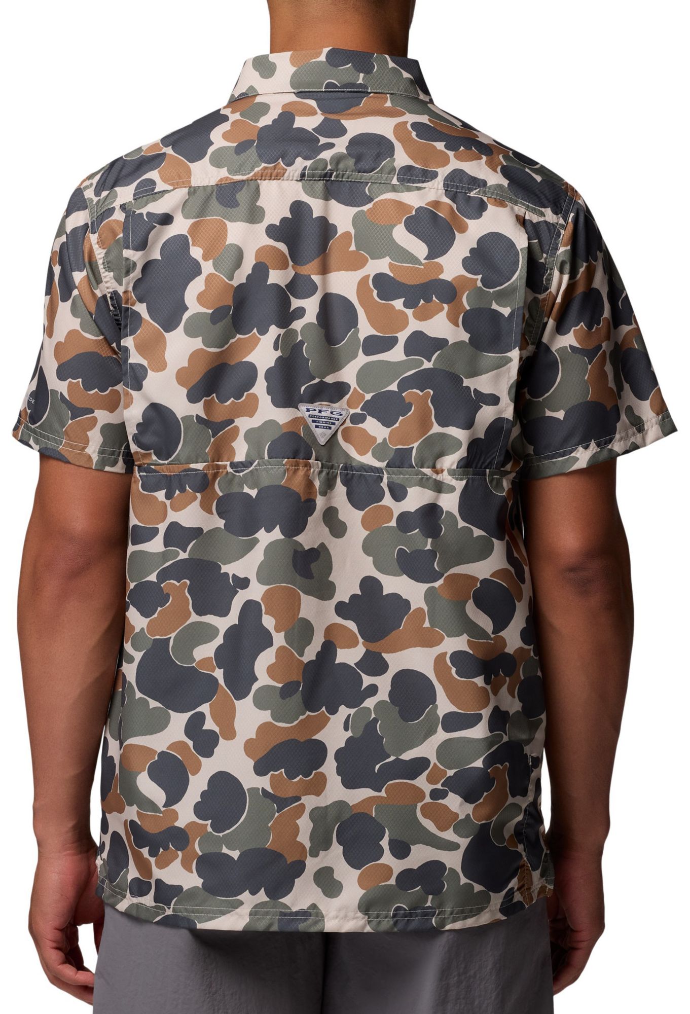 Columbia Men's LSU Tigers Camo Super Slack Tide Button Down Shirt product image