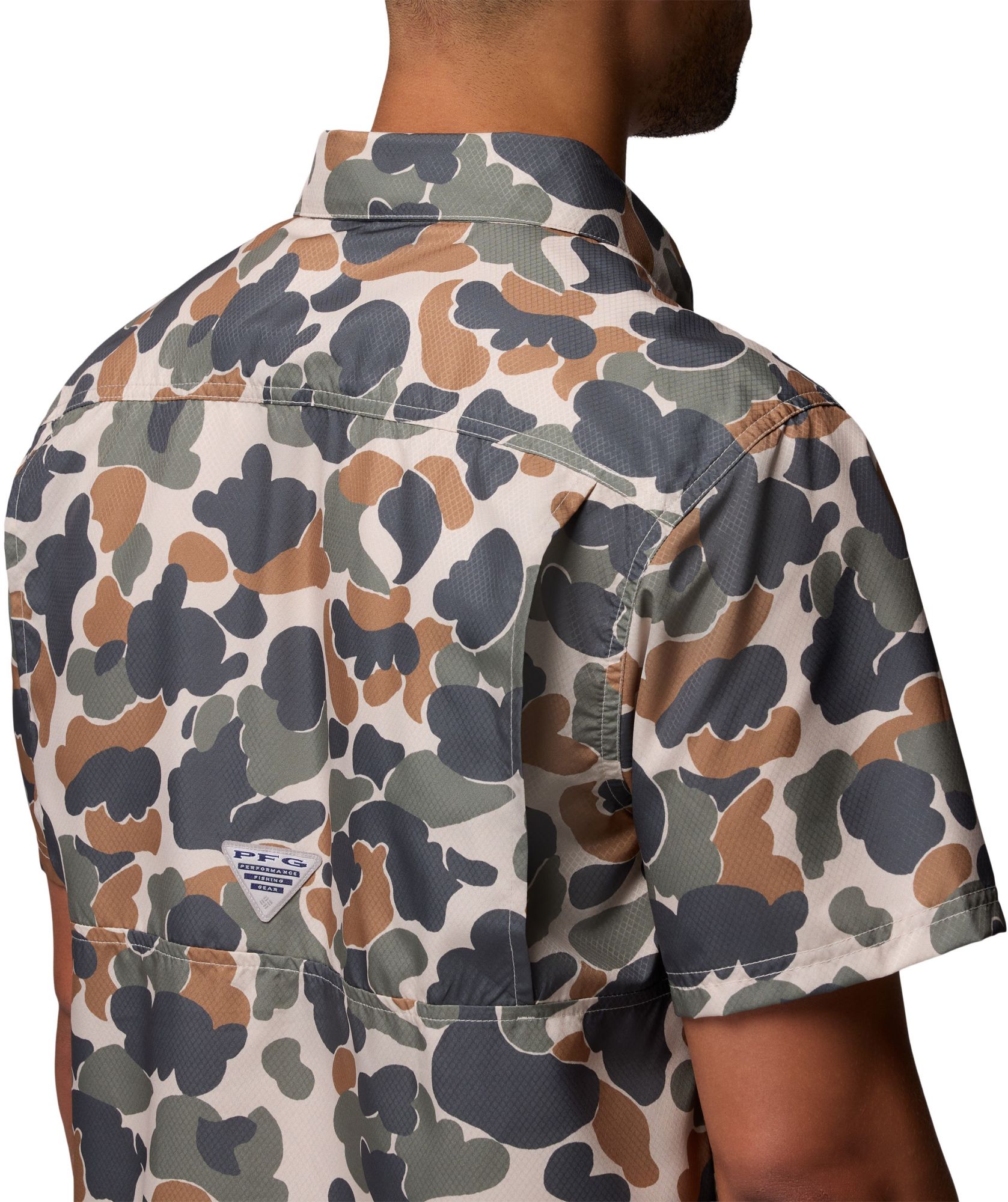 Columbia Men's LSU Tigers Camo Super Slack Tide Button Down Shirt product image