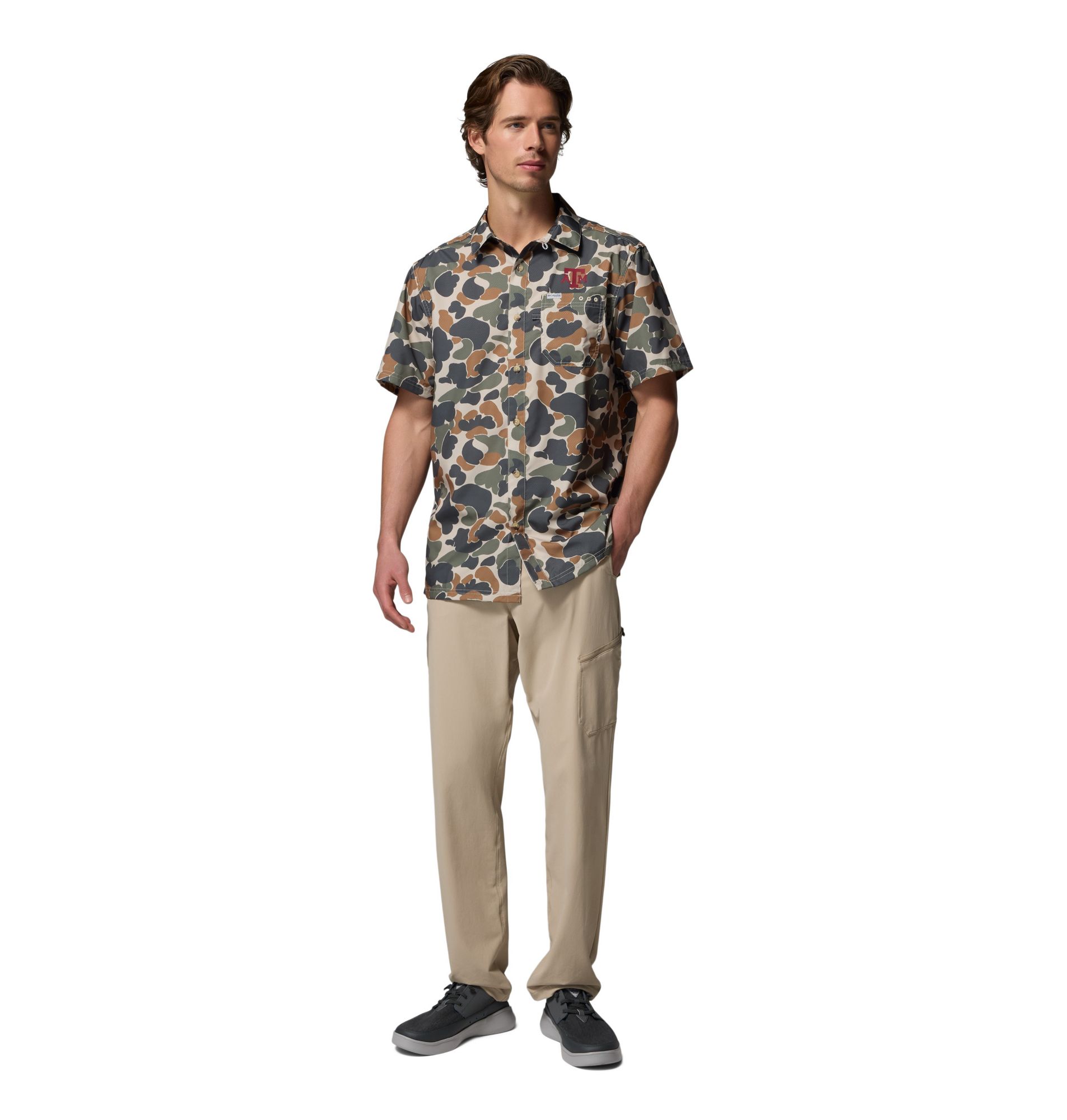 Columbia Men's Texas A&M Aggies Camo Super Slack Tide Button Down Shirt product image