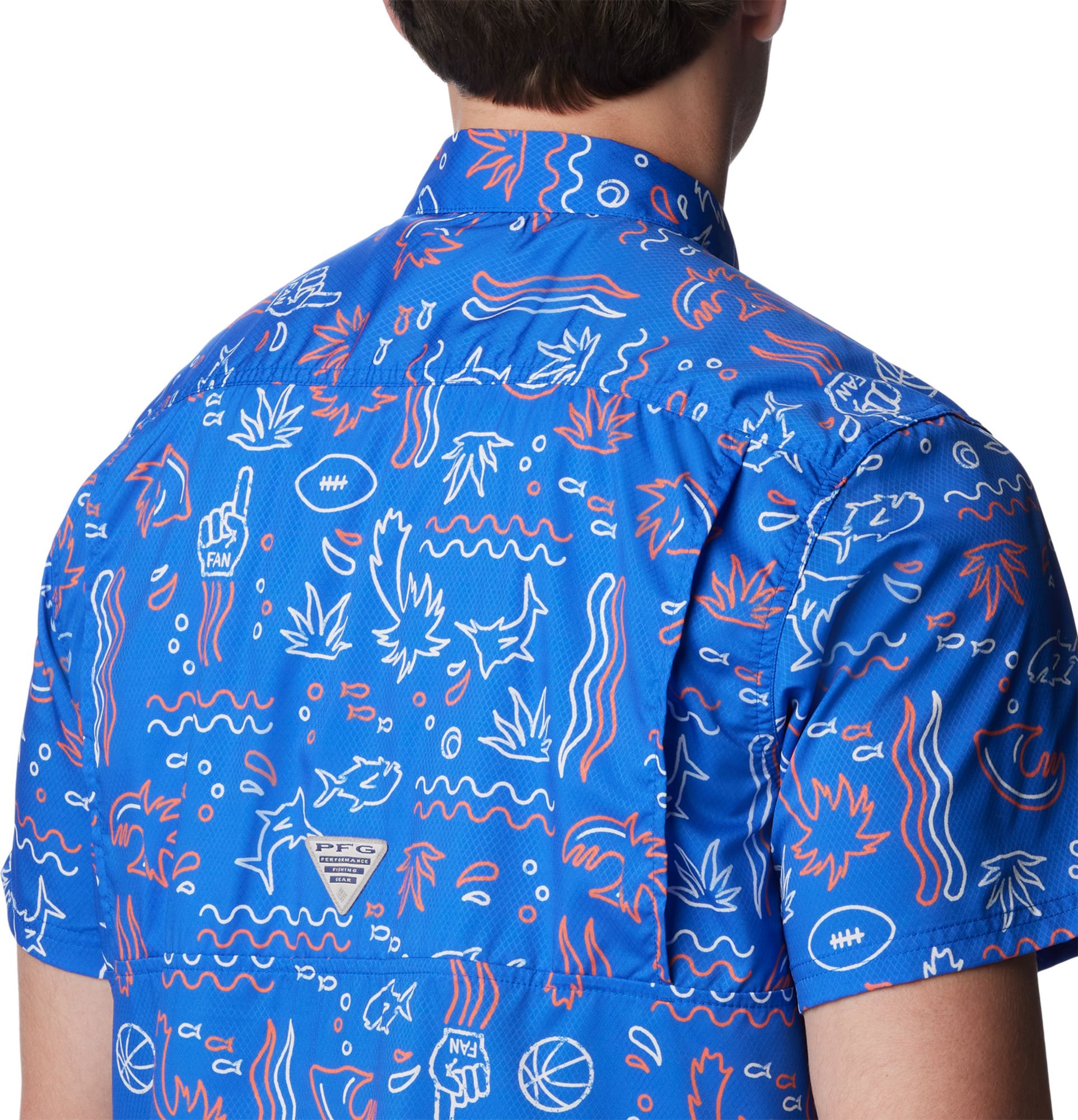 Columbia Men's Florida Gators Blue Super Slack Button Down Shirt product image