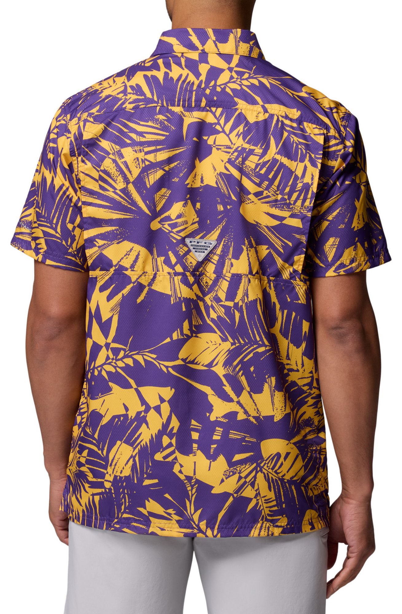 Columbia Men's LSU Tigers Vivid Purple Super Slack Tide T-Shirt product image