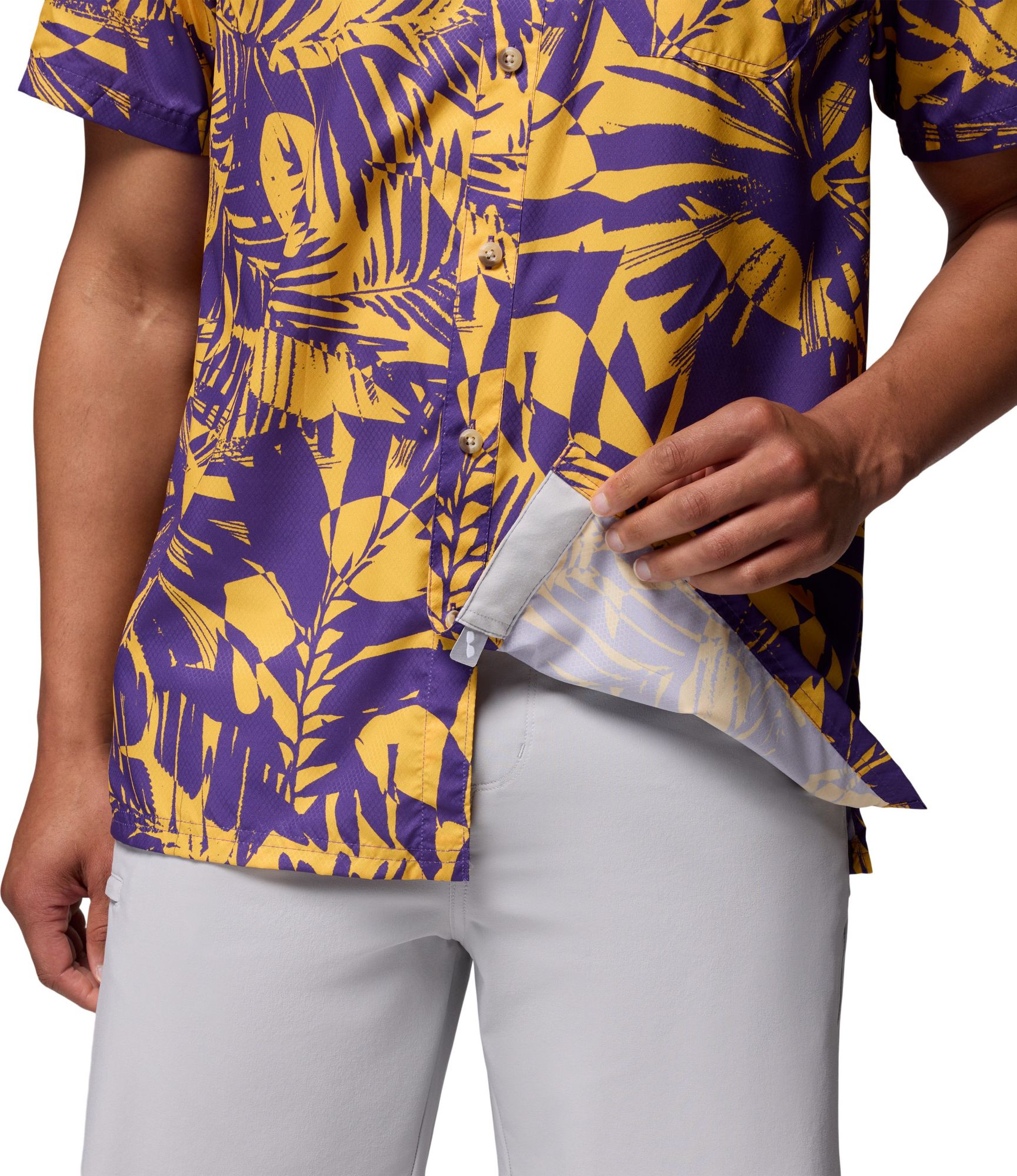 Columbia Men's LSU Tigers Vivid Purple Super Slack Tide T-Shirt product image