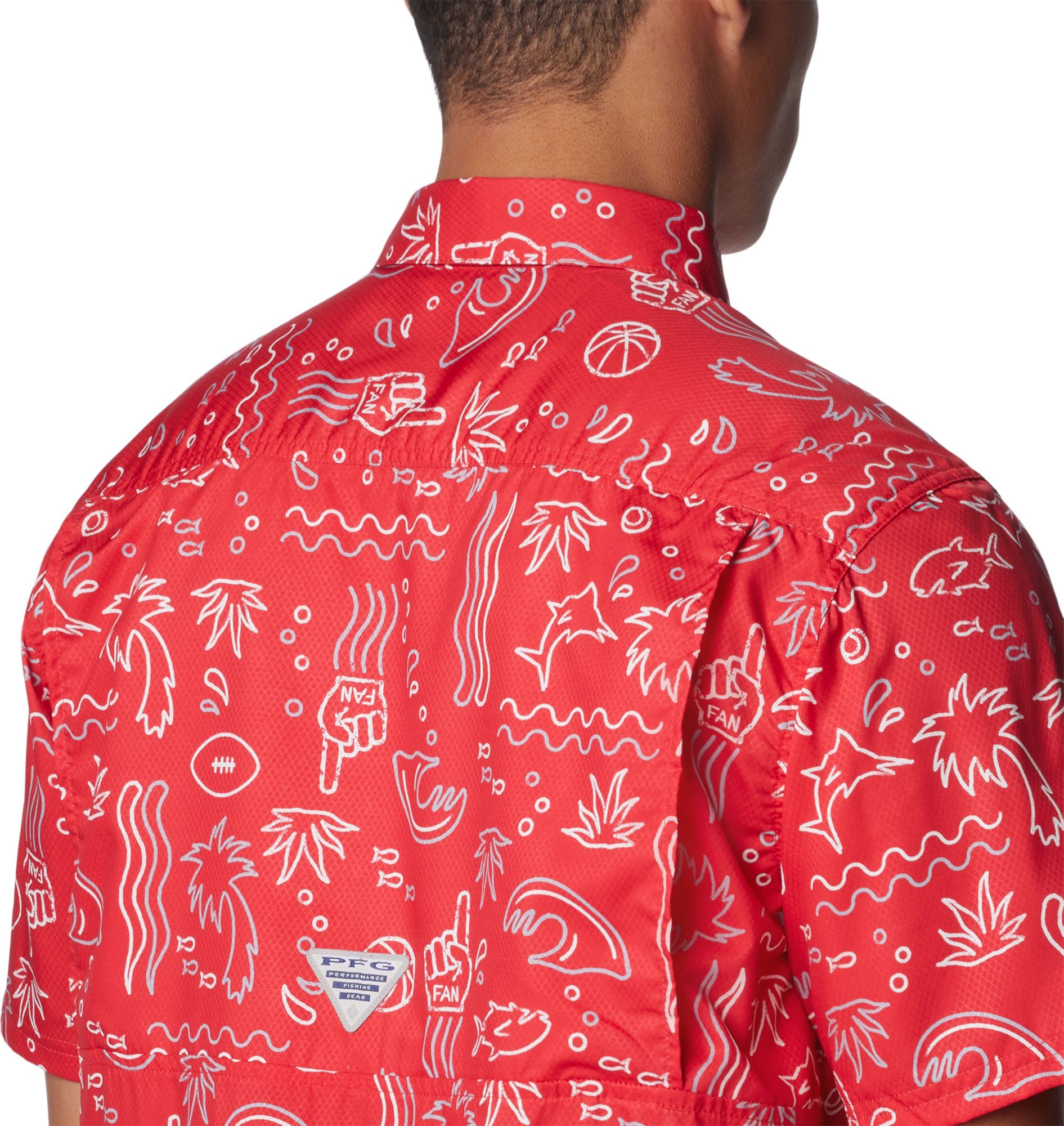 Columbia Men's Ohio State Buckeyes Scarlet Super Slack Button Down Shirt product image