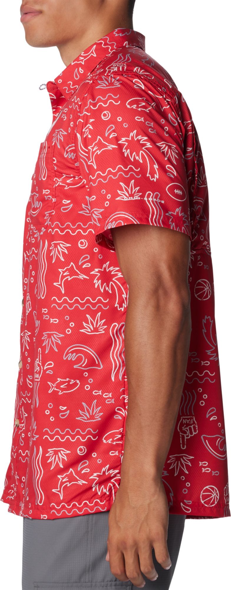 Columbia Men's Ohio State Buckeyes Scarlet Super Slack Button Down Shirt product image