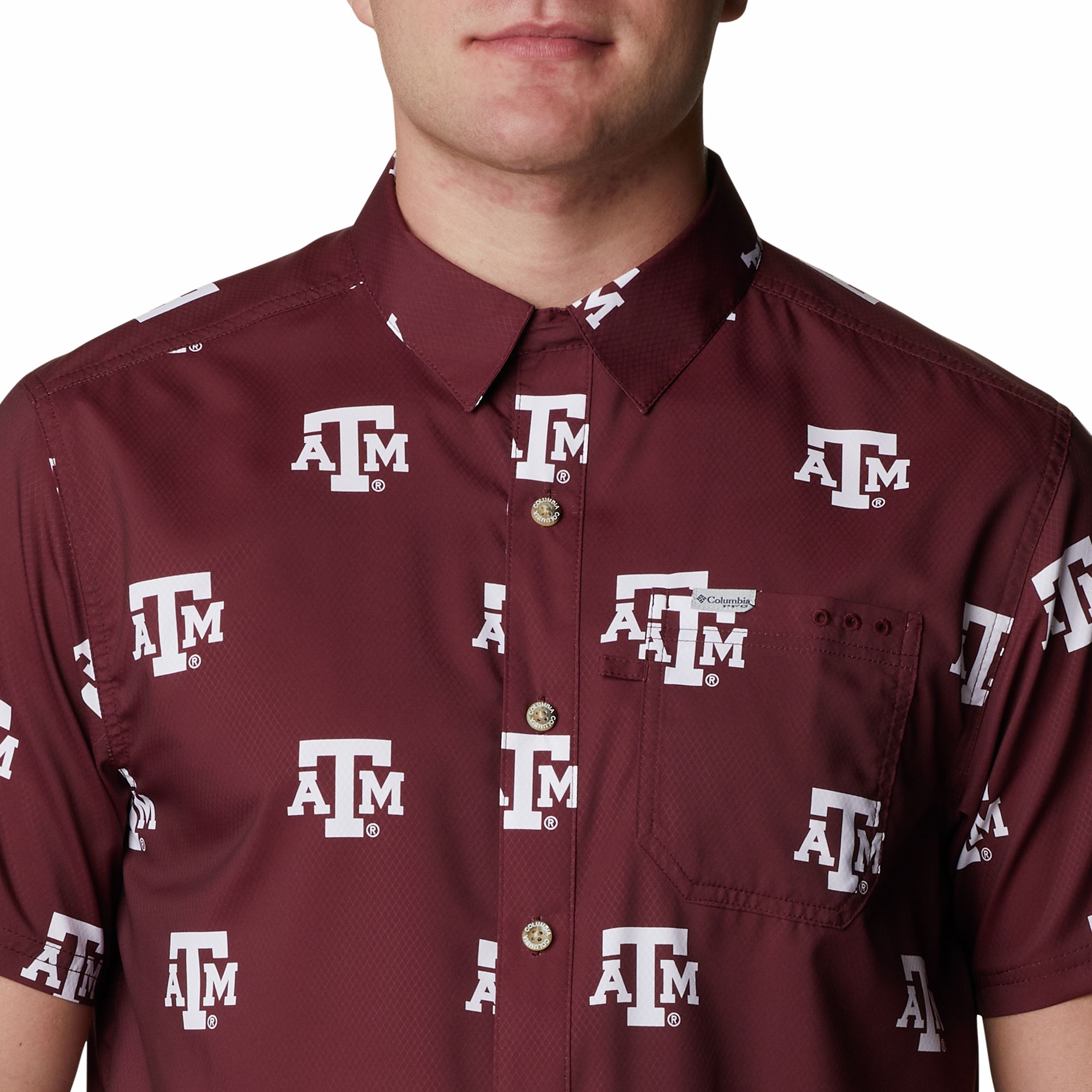 Columbia Men's Texas A&M Aggies Maroon CLG Super Slack Tide&trade; Short Sleeve Shirt product image