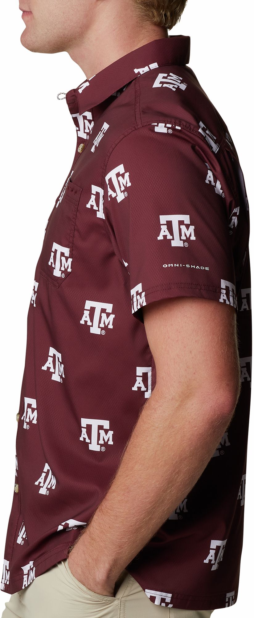 Columbia Men's Texas A&M Aggies Maroon CLG Super Slack Tide&trade; Short Sleeve Shirt product image