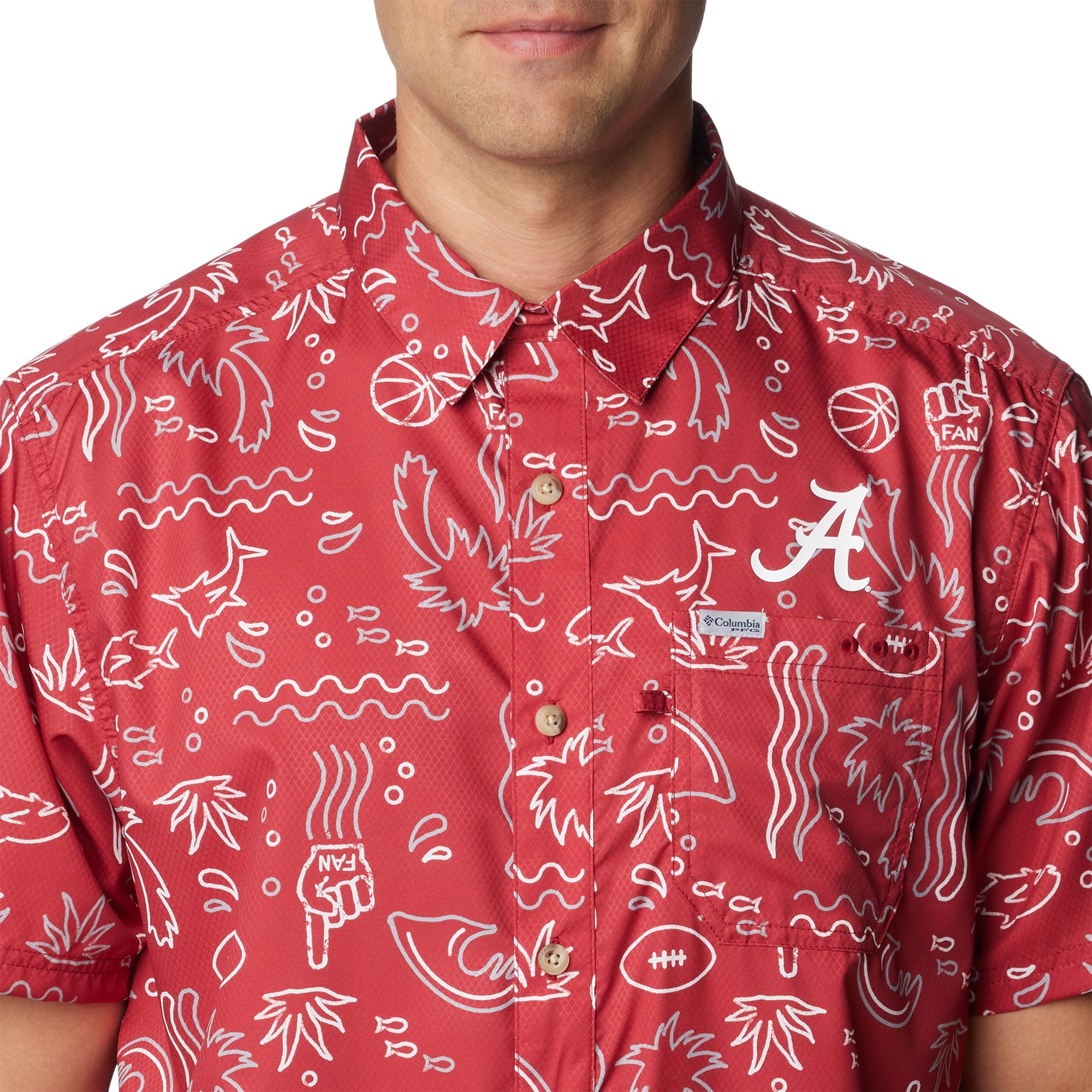 Columbia Men's Alabama Crimson Tide Crimson Super Slack Button Down Shirt product image