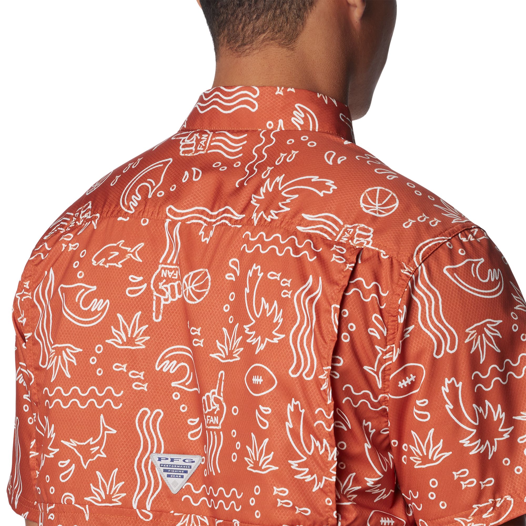 Columbia Men's Texas Longhorns Burnt Orange Super Slack Button Down Shirt product image