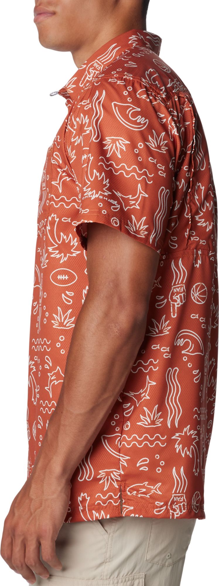 Columbia Men's Texas Longhorns Burnt Orange Super Slack Button Down Shirt product image