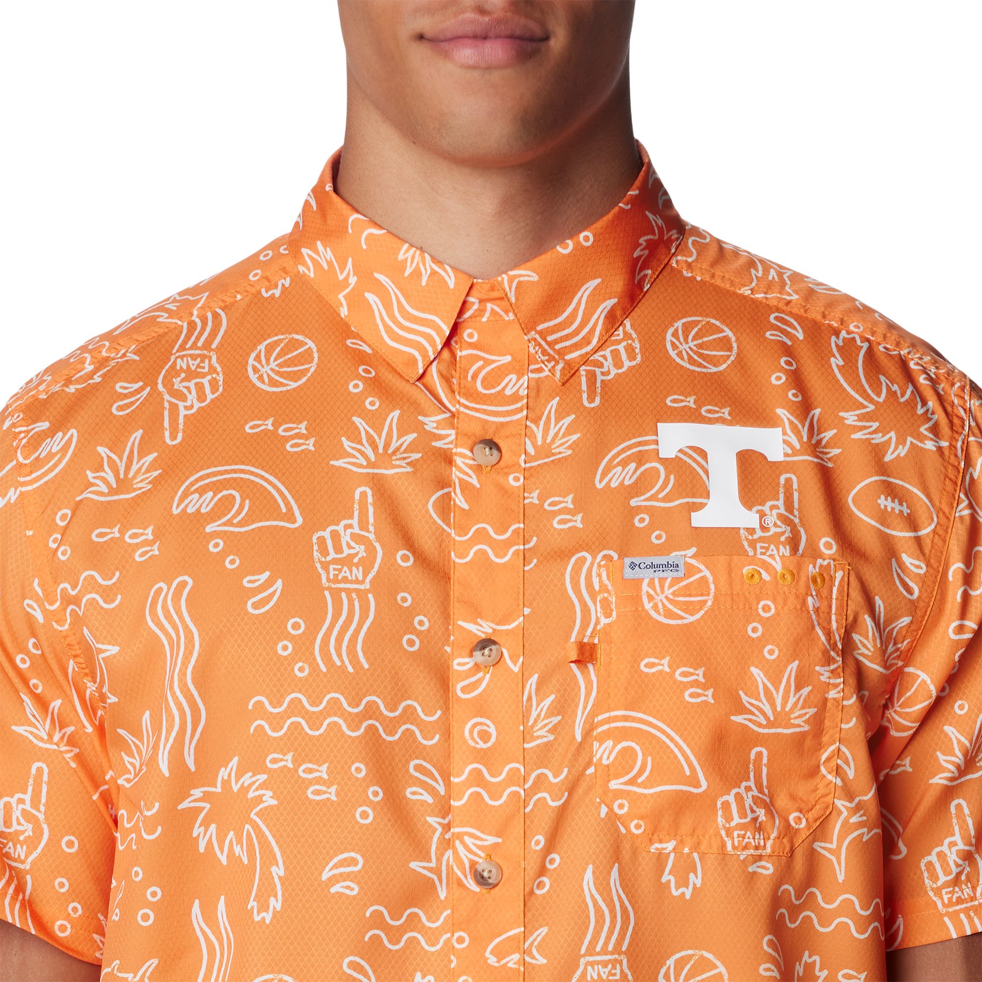 Columbia Men's Tennessee Volunteers Tennessee Orange Super Slack Button Down Shirt product image