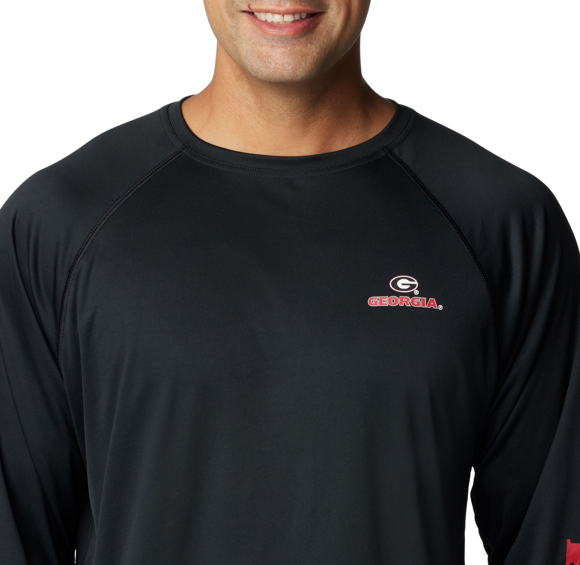 Columbia Men's Georgia Bulldogs Black Terminal Tackle Long Sleeve T-Shirt product image