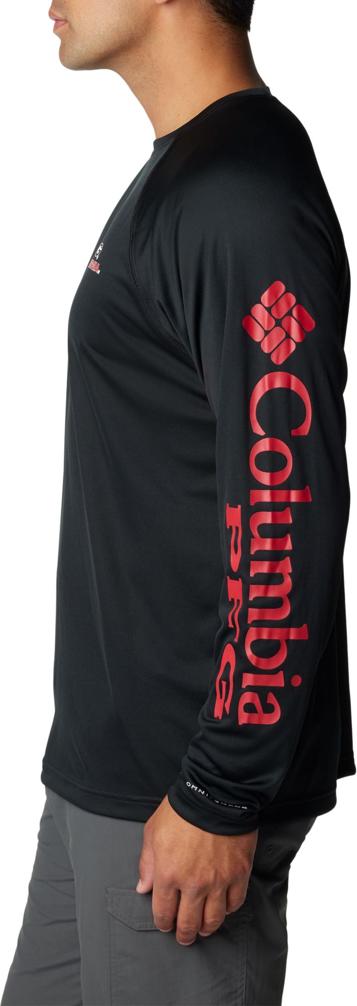 Columbia Men's Georgia Bulldogs Black Terminal Tackle Long Sleeve T-Shirt product image
