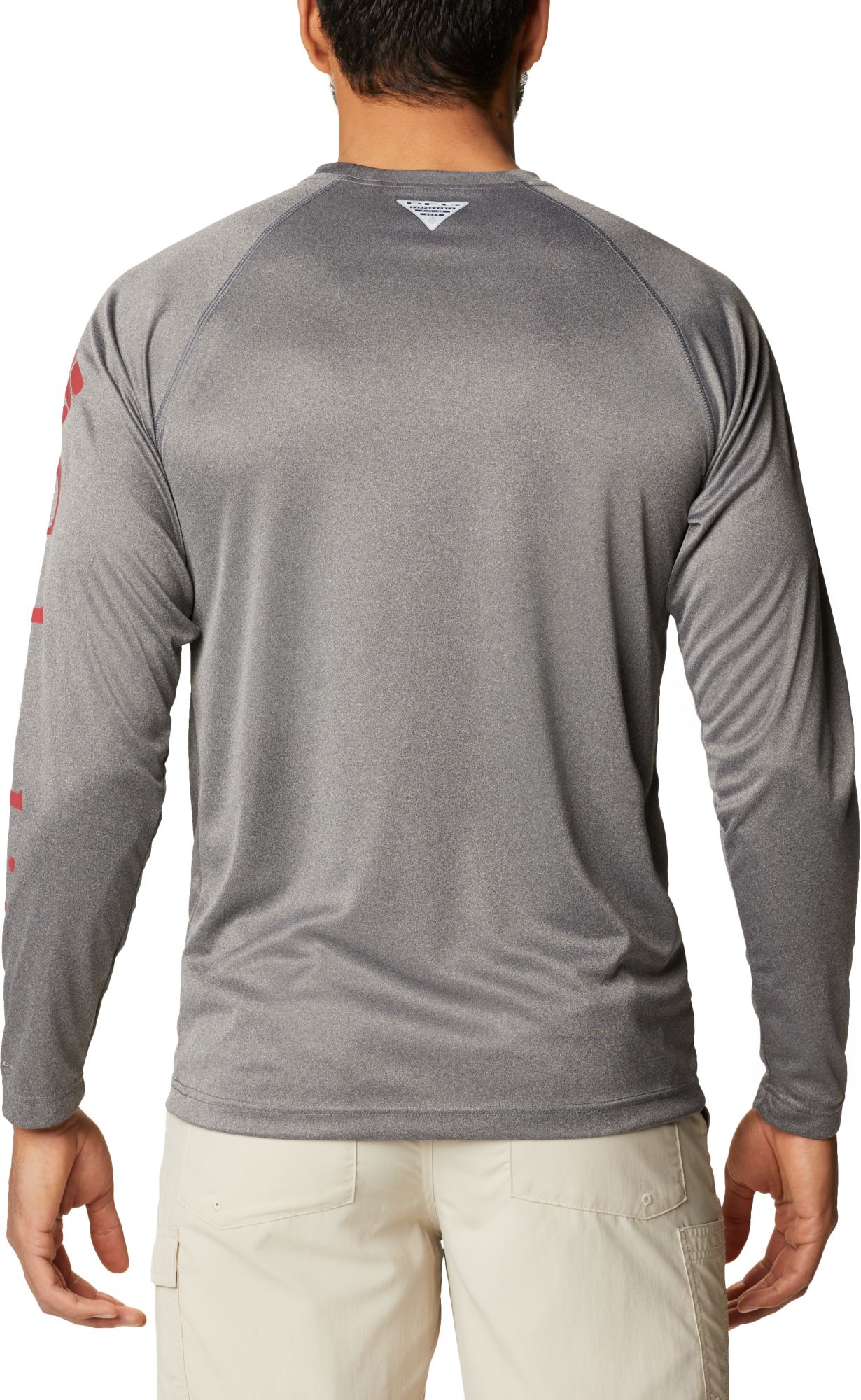 Columbia Men's Oklahoma Sooners Terminal Tackle Grey Long Sleeve T-Shirt product image