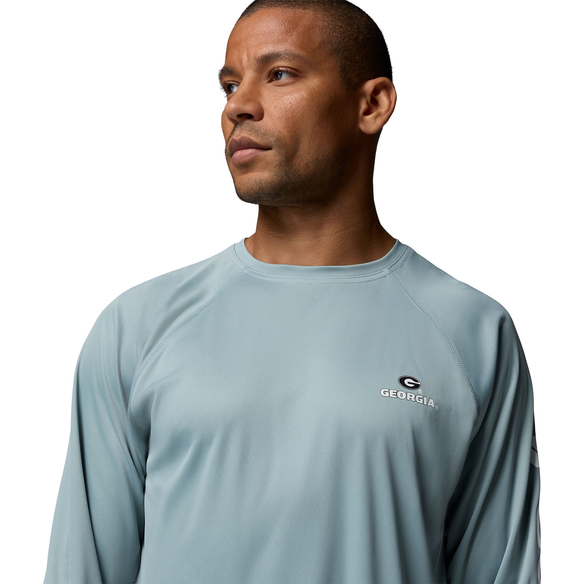 Columbia Men's Georgia Bulldogs Crushed Blue Terminal Tackle Long Sleeve Shirt product image