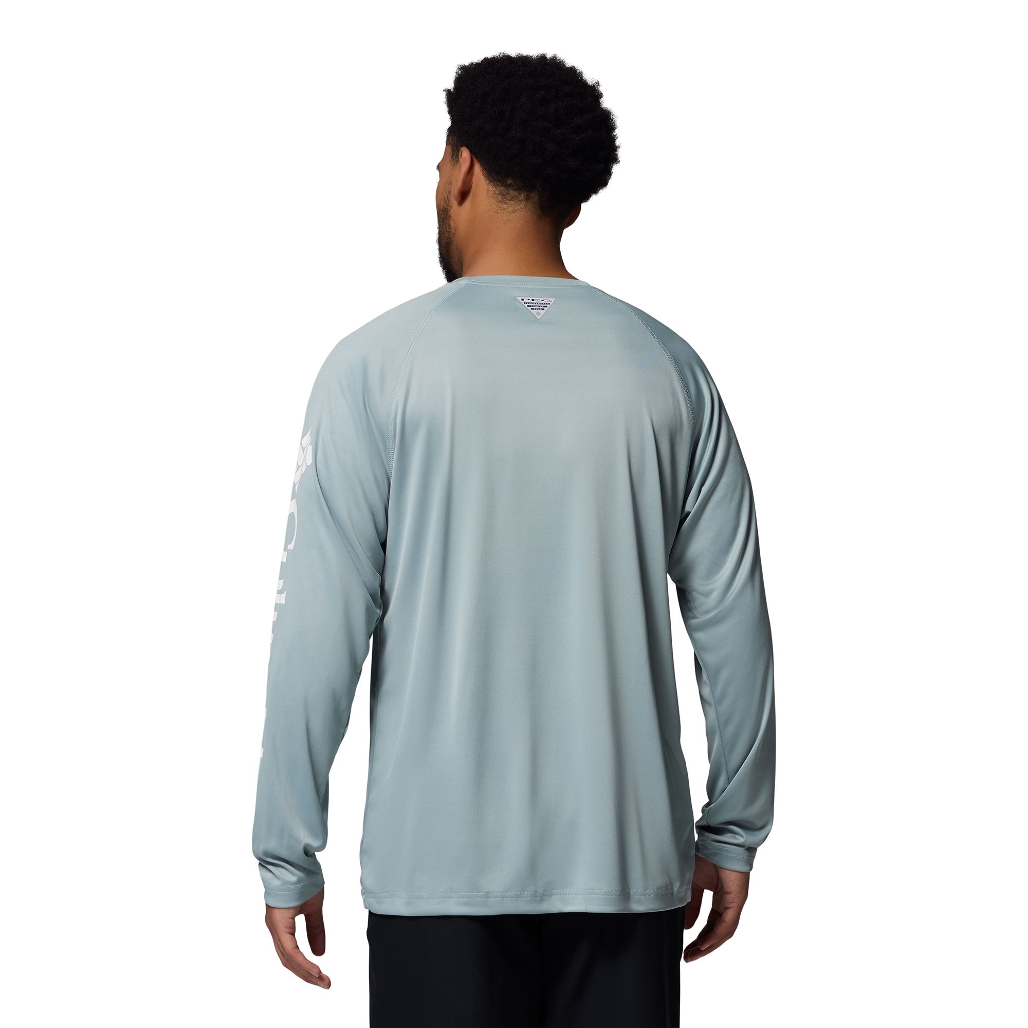 Columbia Men's Alabama Crimson Tide Crushed Blue Terminal Tackle Long Sleeve Shirt product image