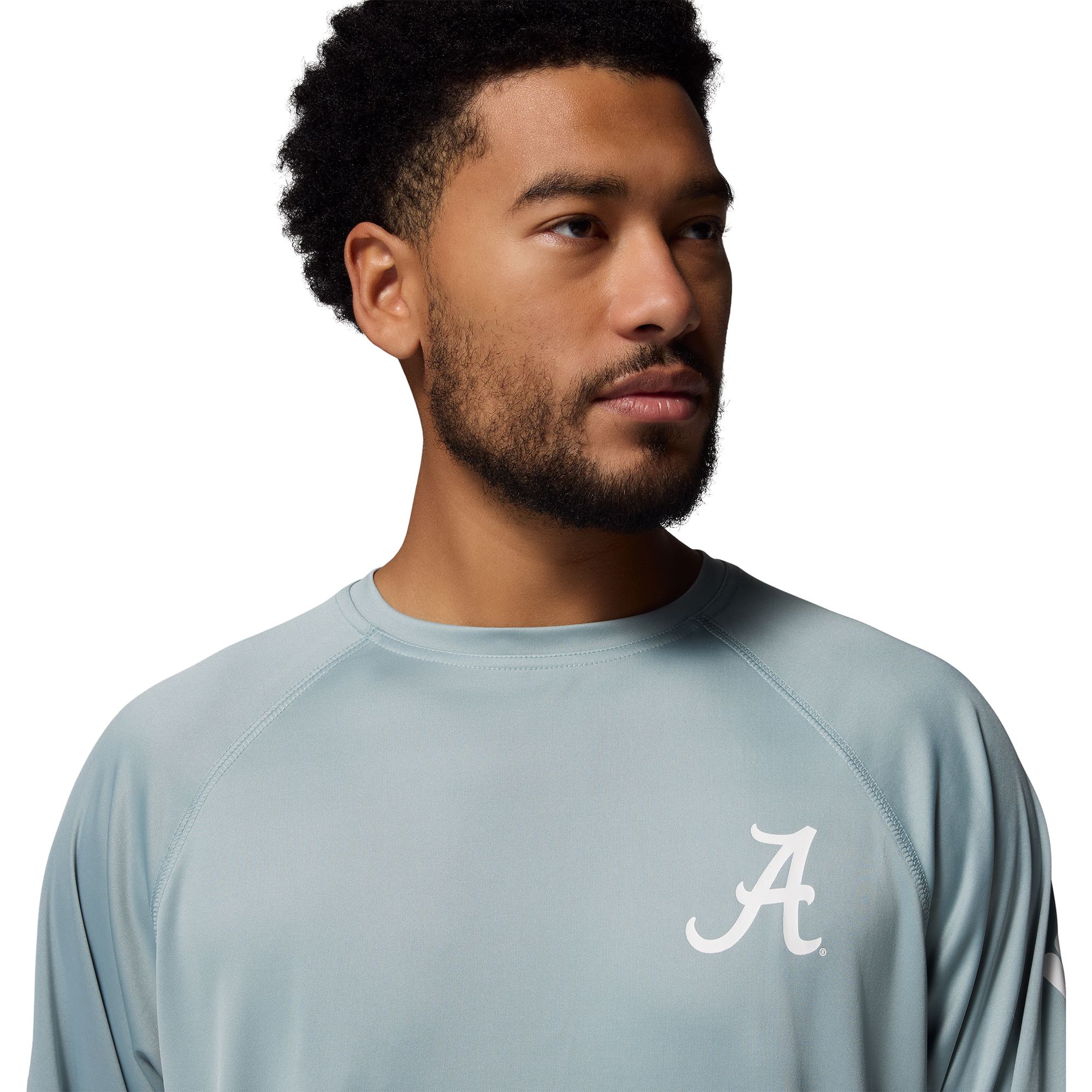 Columbia Men's Alabama Crimson Tide Crushed Blue Terminal Tackle Long Sleeve Shirt product image