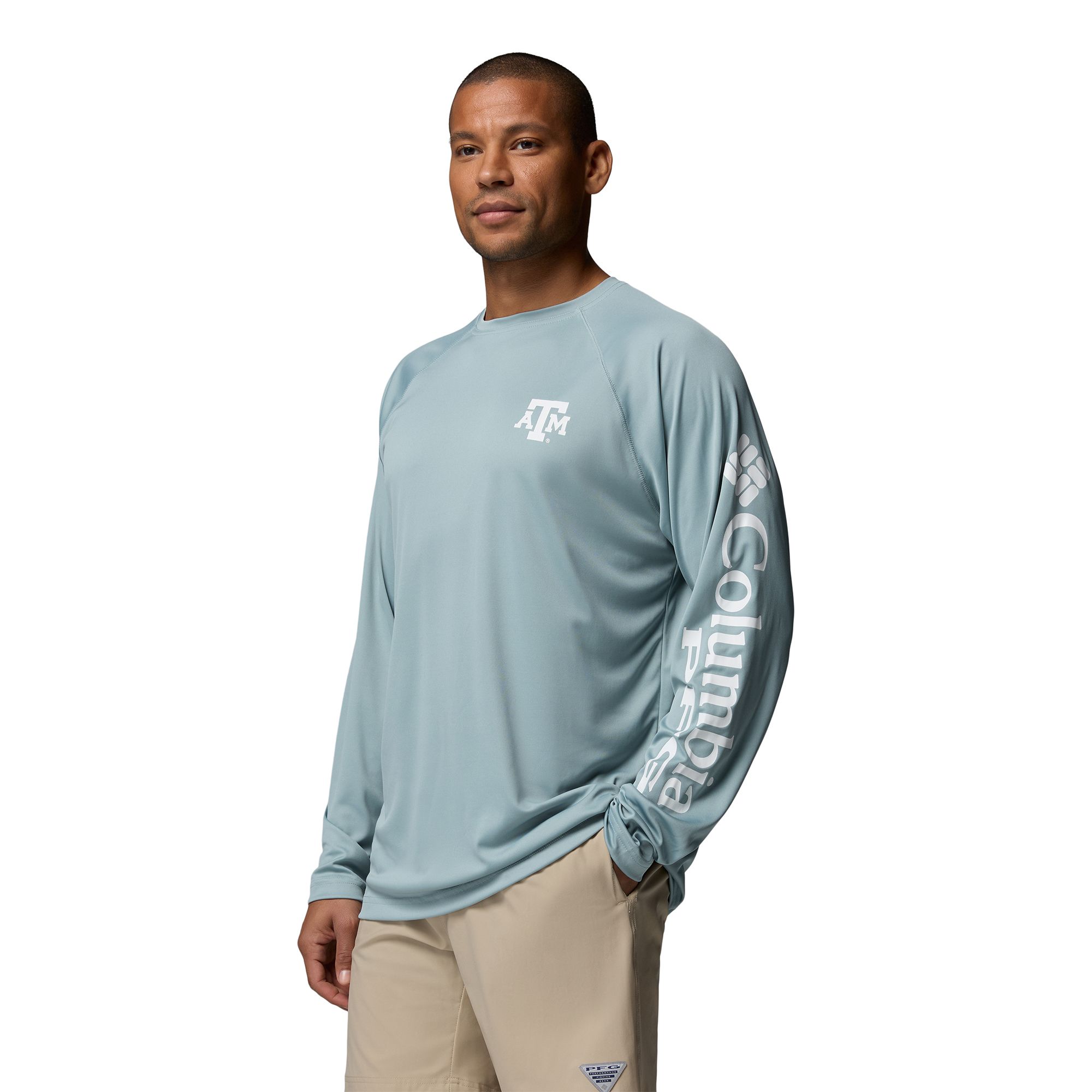Columbia Men's Texas A&M Aggies Crushed Blue Terminal Tackle Long Sleeve Shirt product image