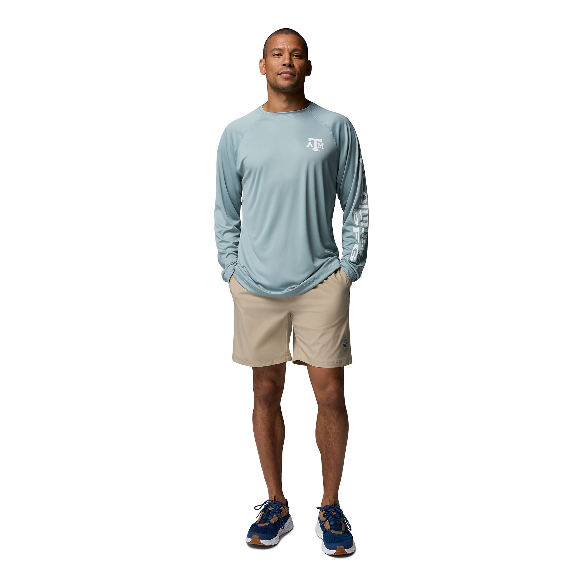 Columbia Men's Texas A&M Aggies Crushed Blue Terminal Tackle Long Sleeve Shirt product image