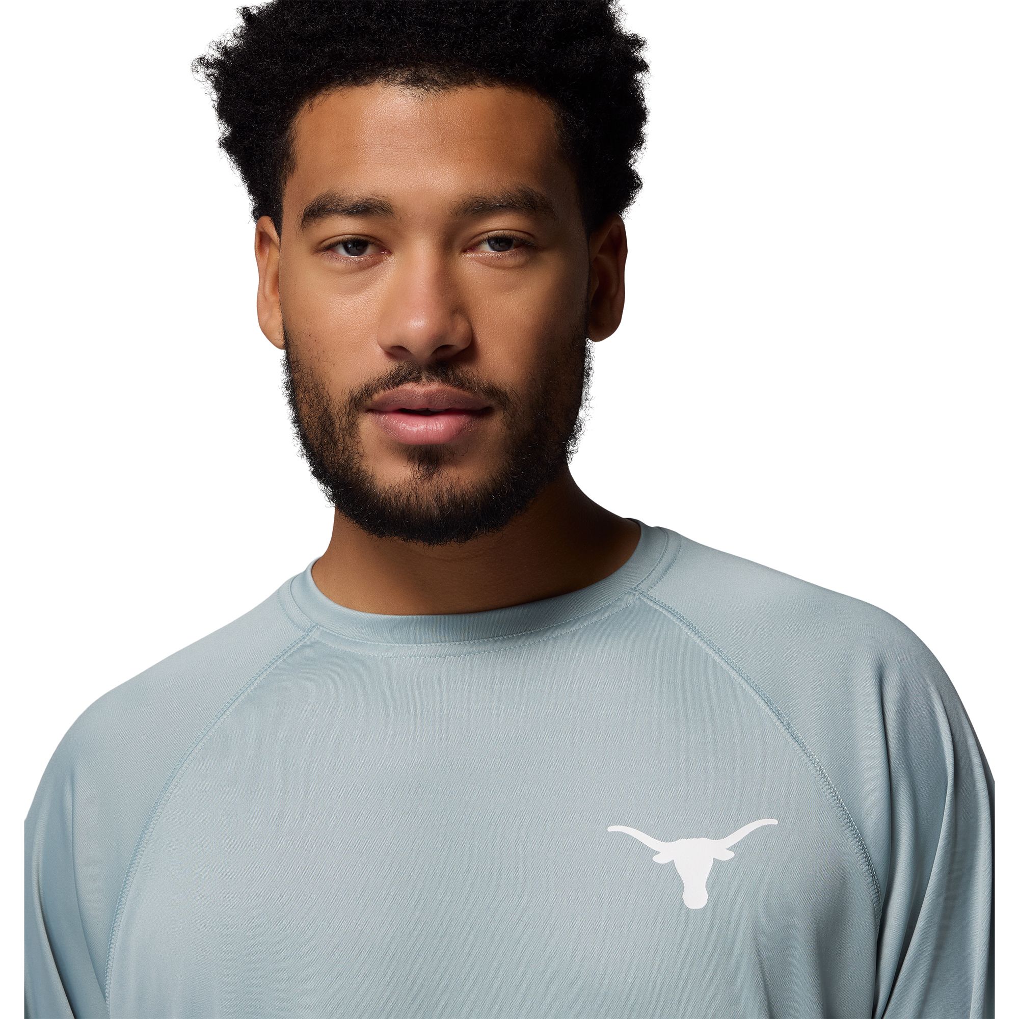 Columbia Men's Texas Longhorns Crushed Blue Terminal Tackle Long Sleeve Shirt product image