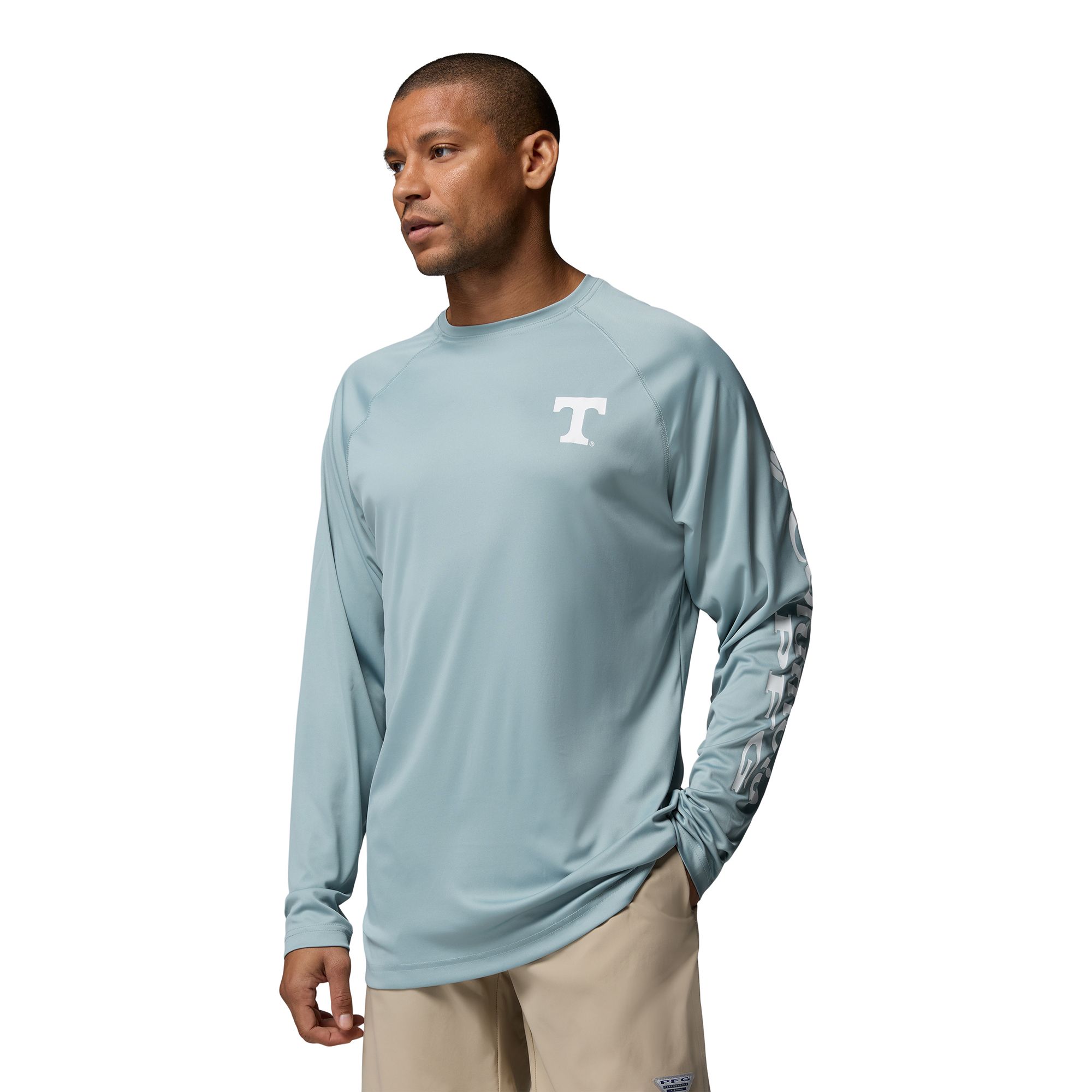 Columbia Men's Tennessee Volunteers Crushed Blue Terminal Tackle Long Sleeve Shirt product image