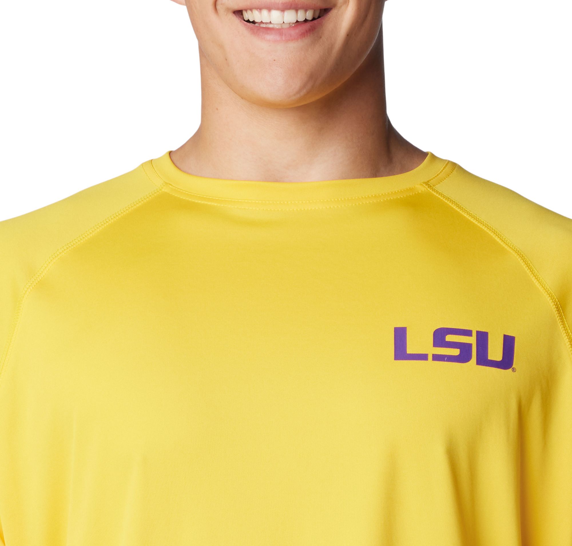 Columbia Men's LSU Tigers Gold Terminal Tackle Long Sleeve T-Shirt product image